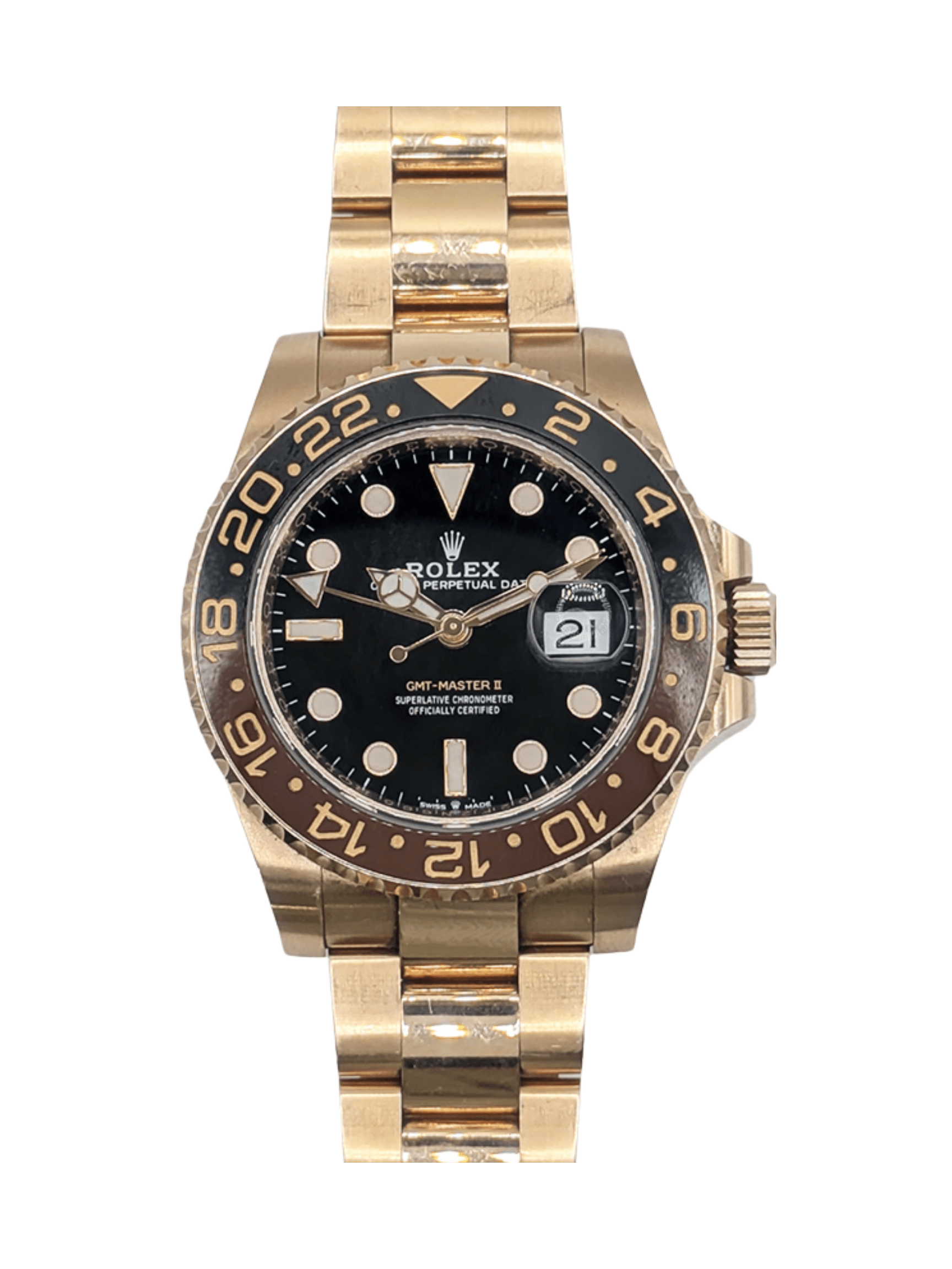 Rolex GMT-Master II Gold Root Beer Dial 126715CHNR Bracelet