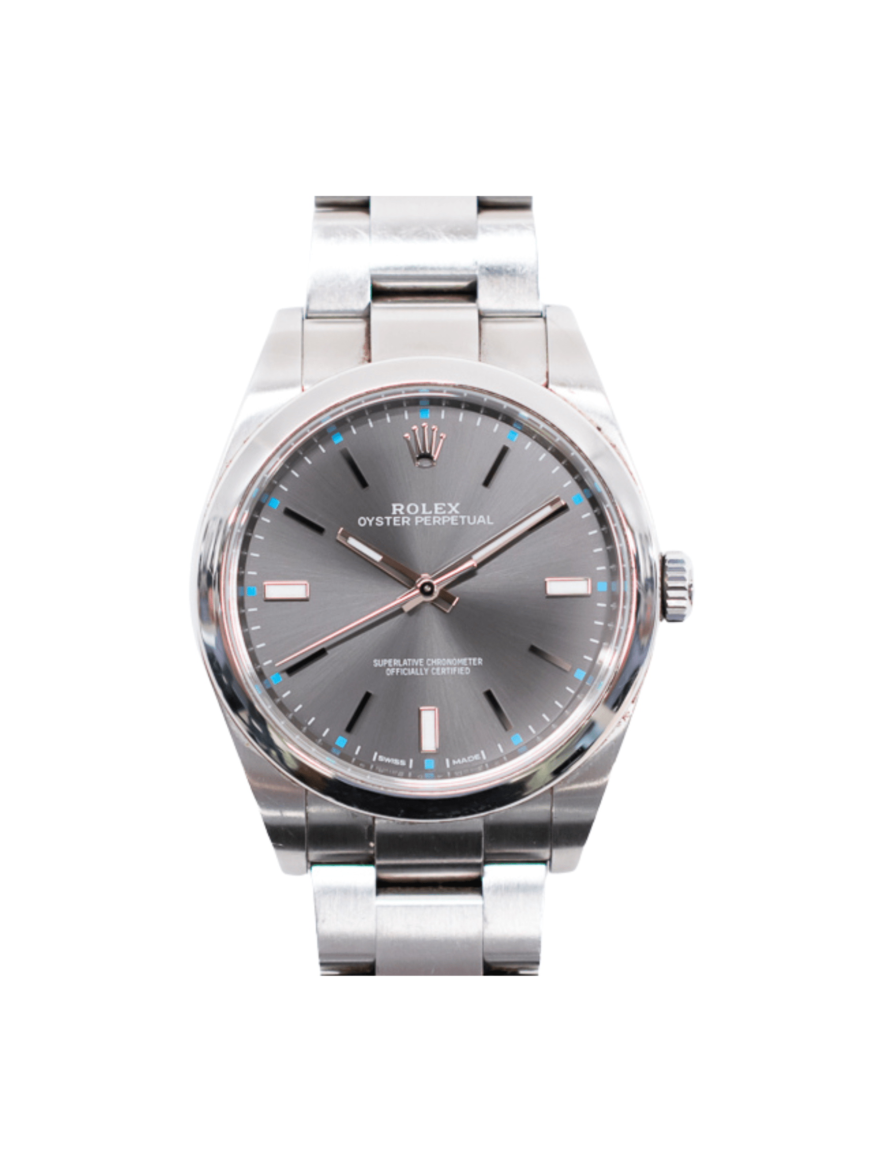 Rolex Oyster Perpetual 39 Stainless Steel "Slate" Dial 114300