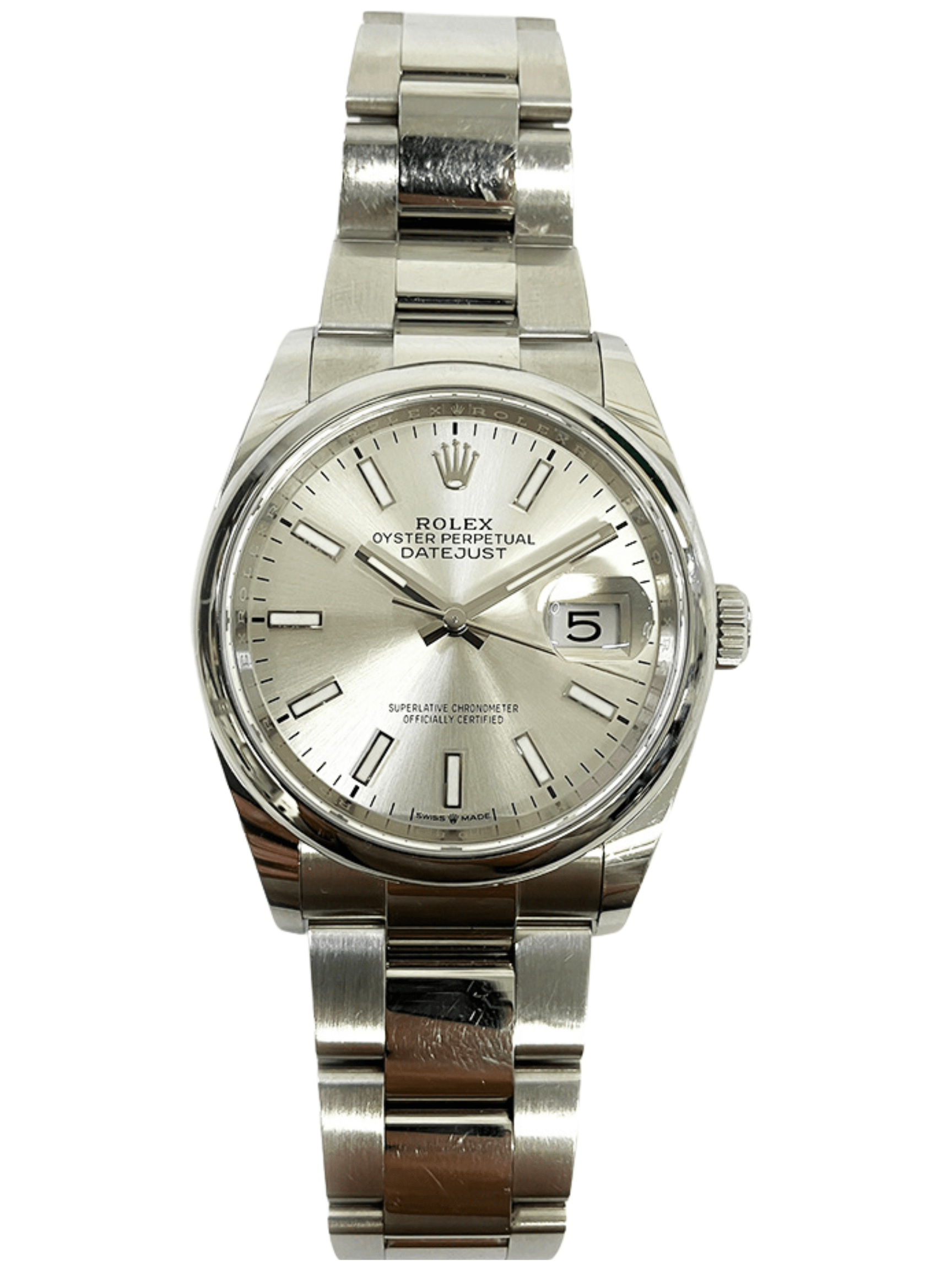 Rolex Datejust 36 Stainless Steel Silver Dial 126200 Bracelet