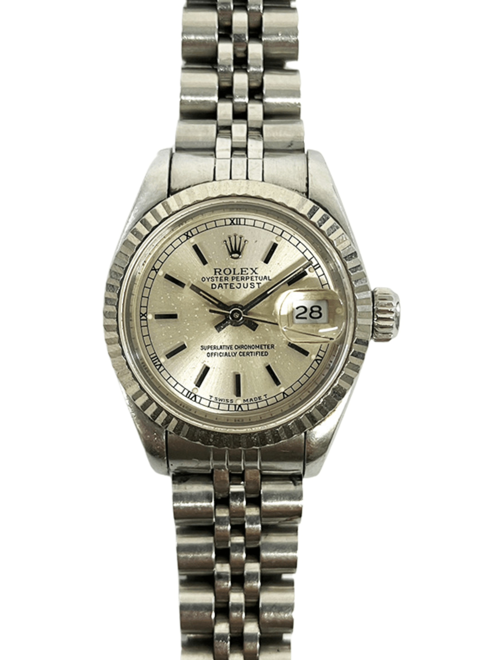 Rolex Lady-Datejust Stainless Steel Silver Dial 69174 Bracelet