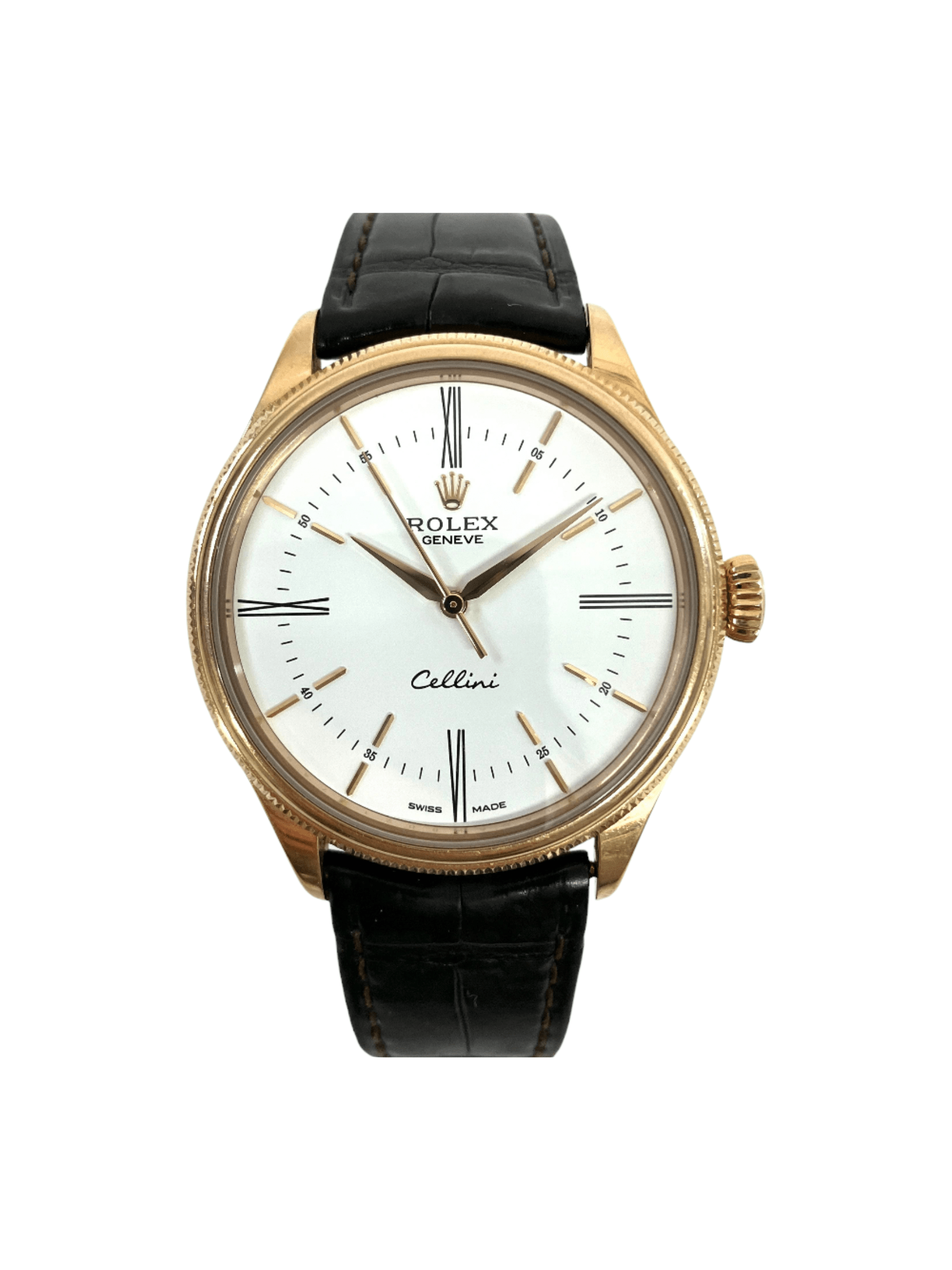 Rolex Cellini Time Rose Gold White Dial 5153R-001 Bracelet