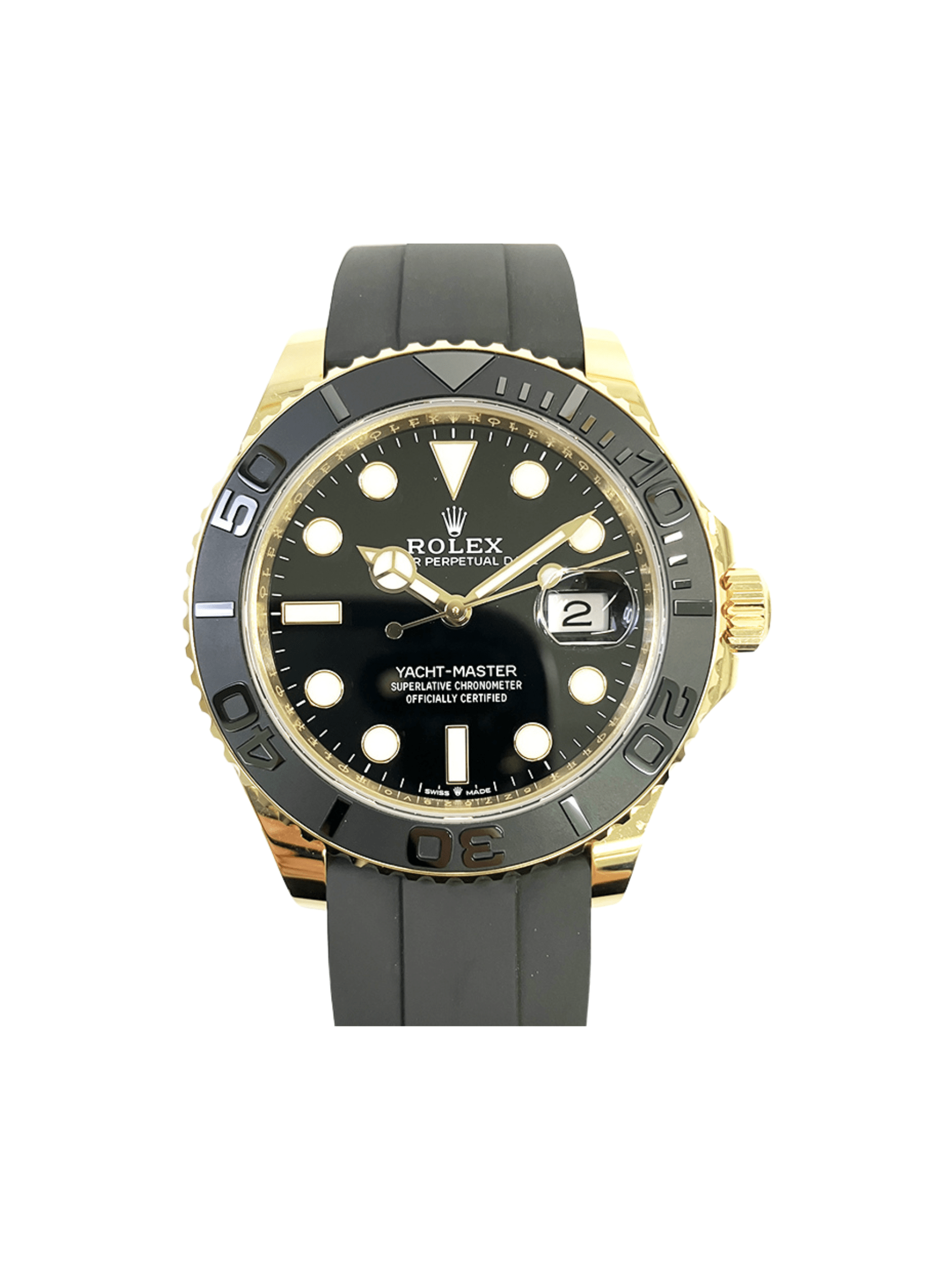 Rolex Yacht-Master 42 Yellow Gold Black Dial 226658 Bracelet