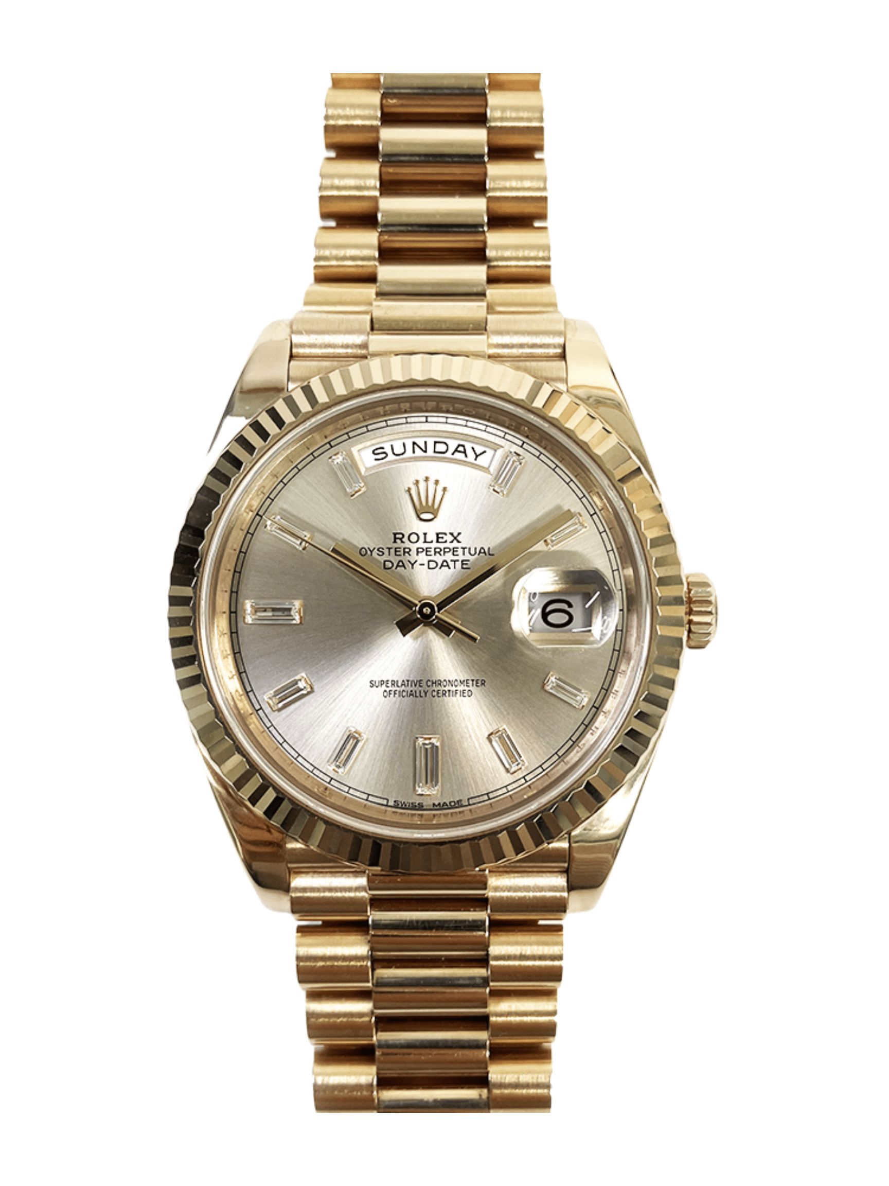 Rolex Day-Date 40 Rose Gold Sundust Diamond Dial 228235 Bracelet