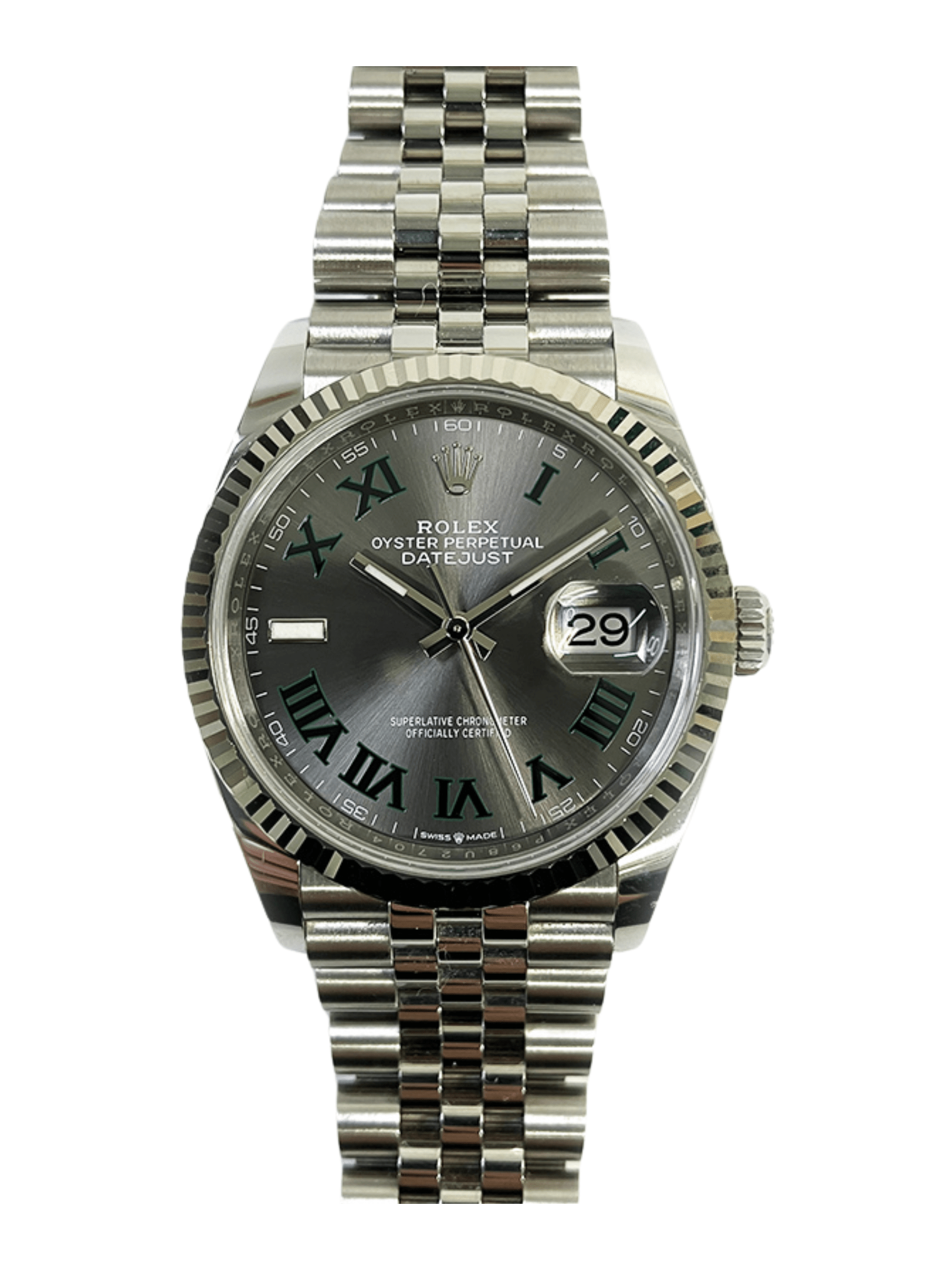 Rolex Datejust 36 Stainless Steel Wimbledon Dial 126234 Bracelet