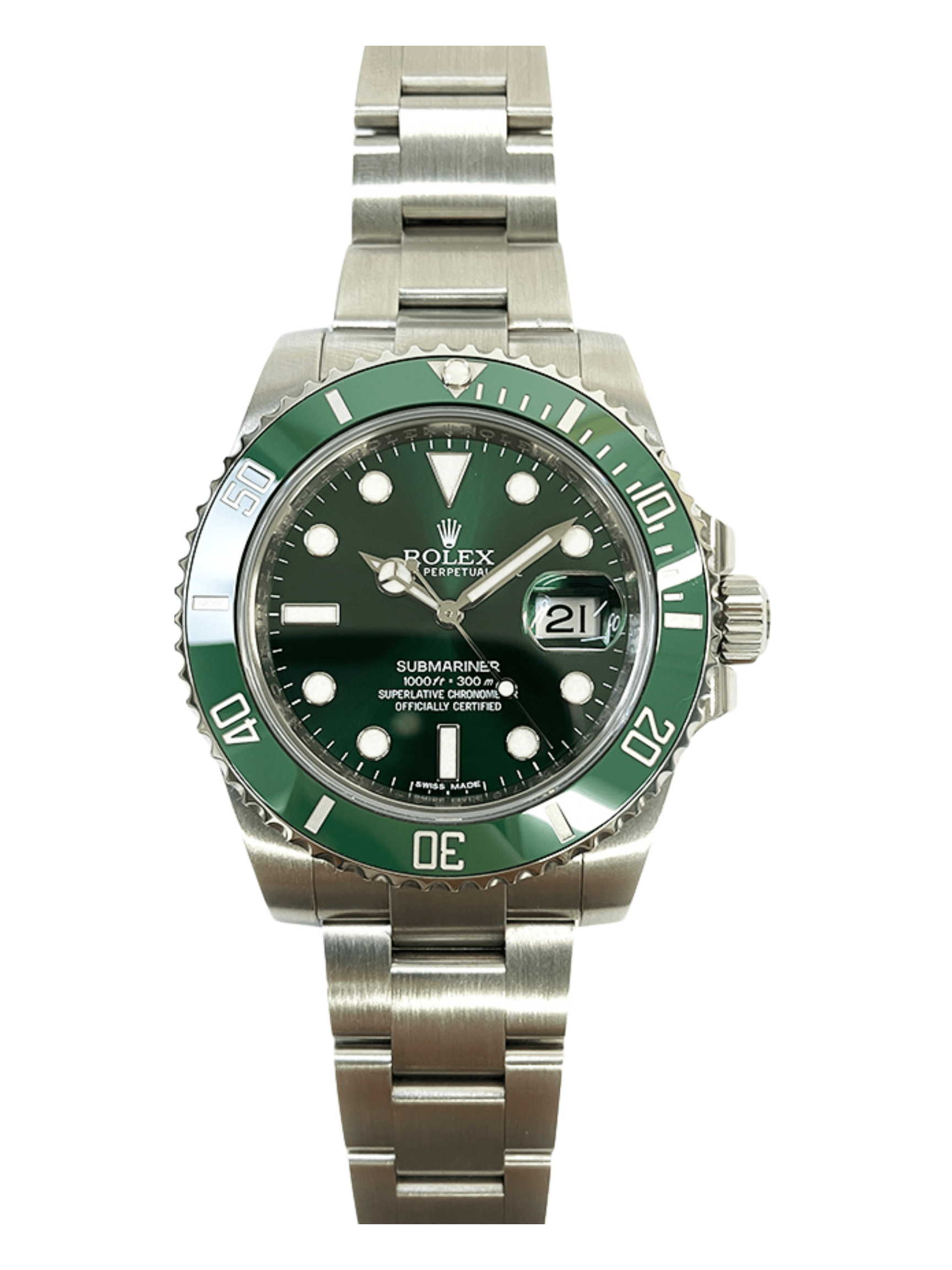 Rolex Submariner Date Steel Hulk Dial 116610LV Bracelet
