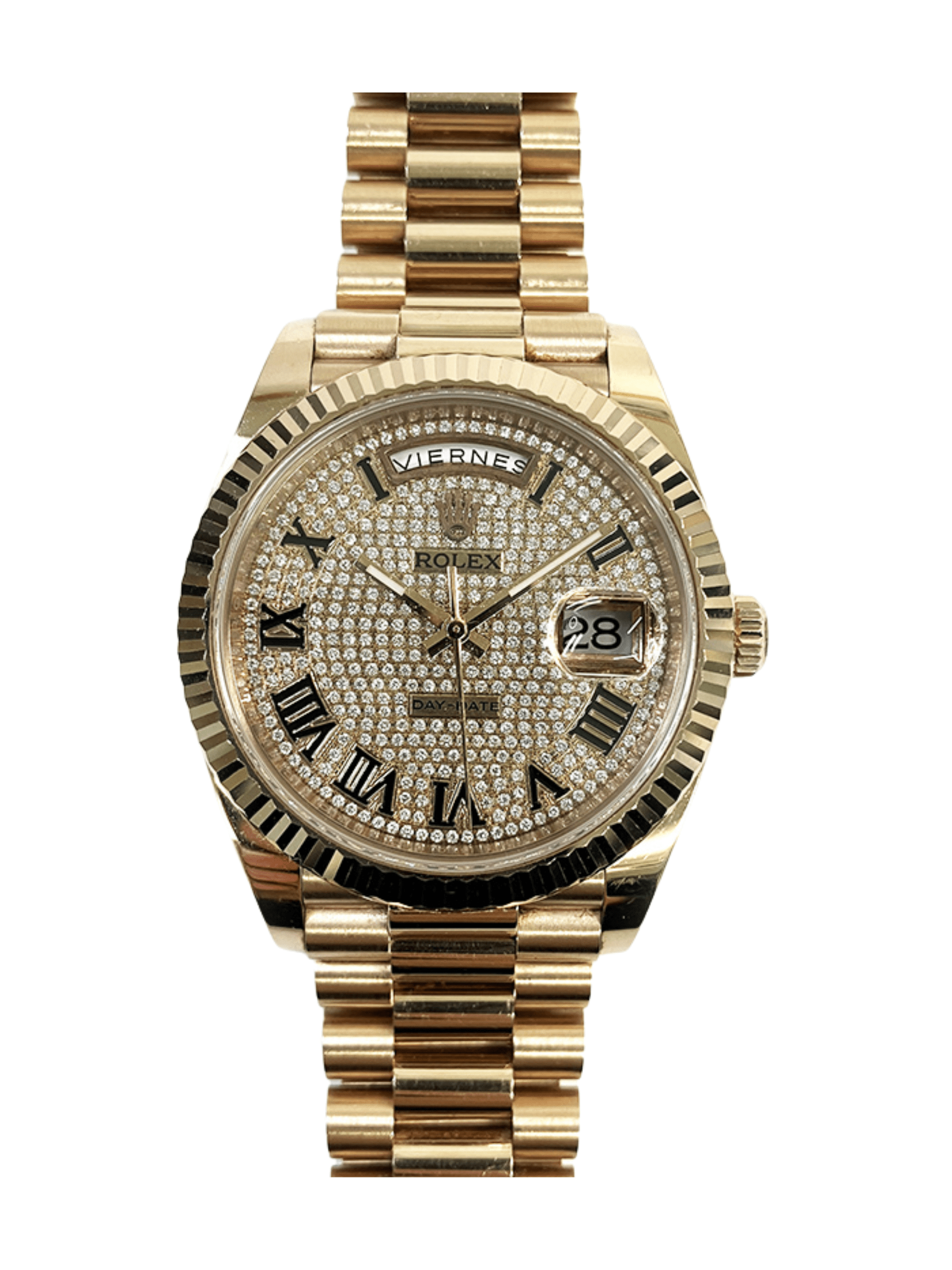 Rolex Day-Date 40 Rose Gold Pave Diamond Dial 228235 Bracelet