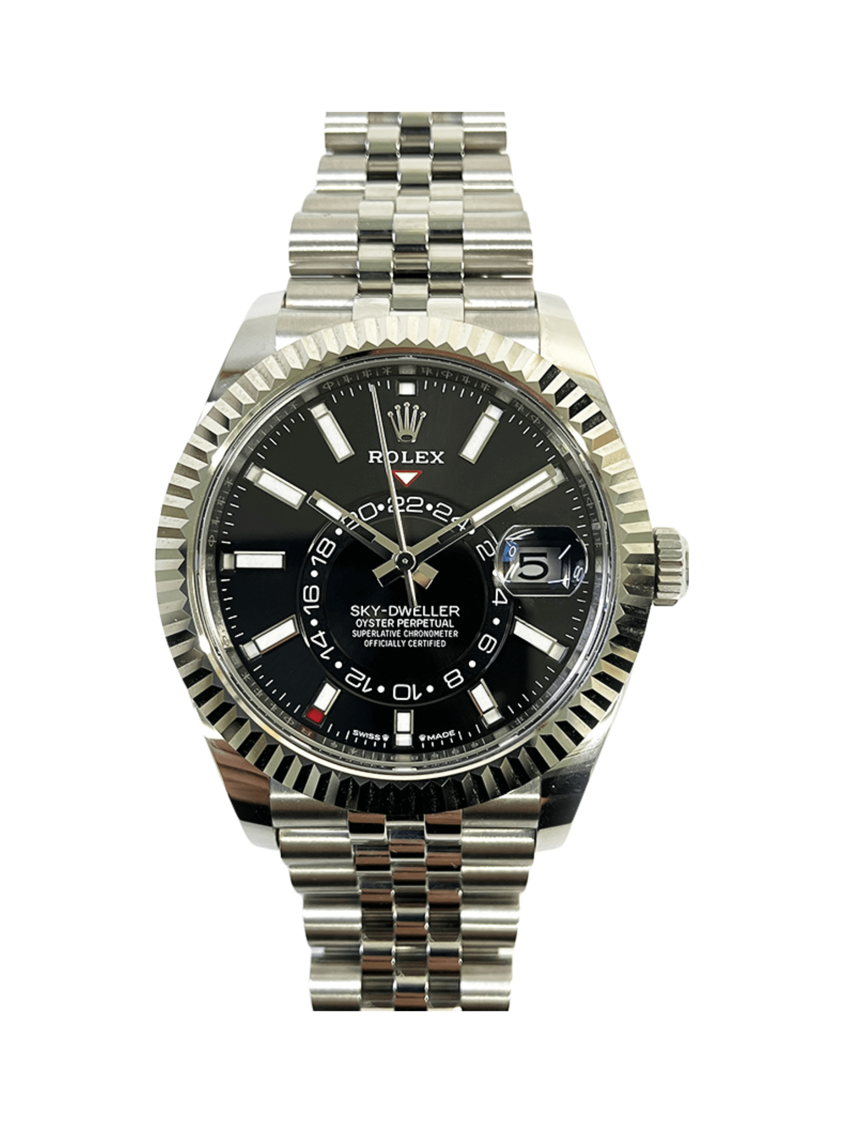 Rolex Sky-Dweller Stainless Steel Black Dial 336934 Bracelet