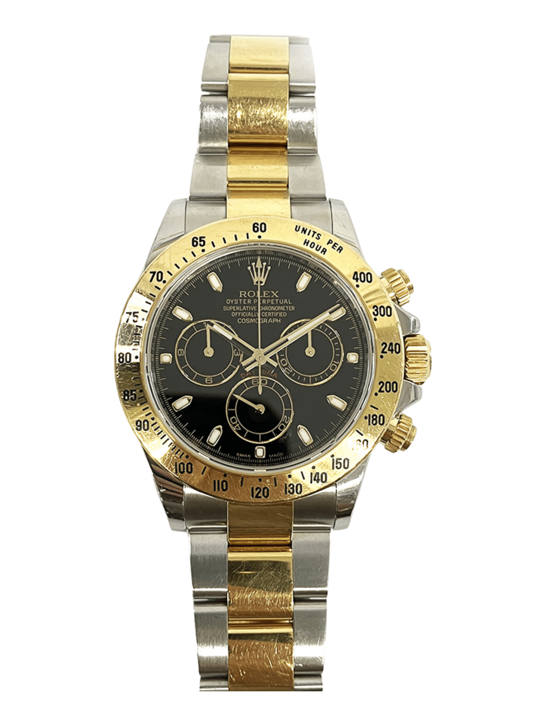 Rolex Daytona Two Tone Black Dial 116523 Bracelet