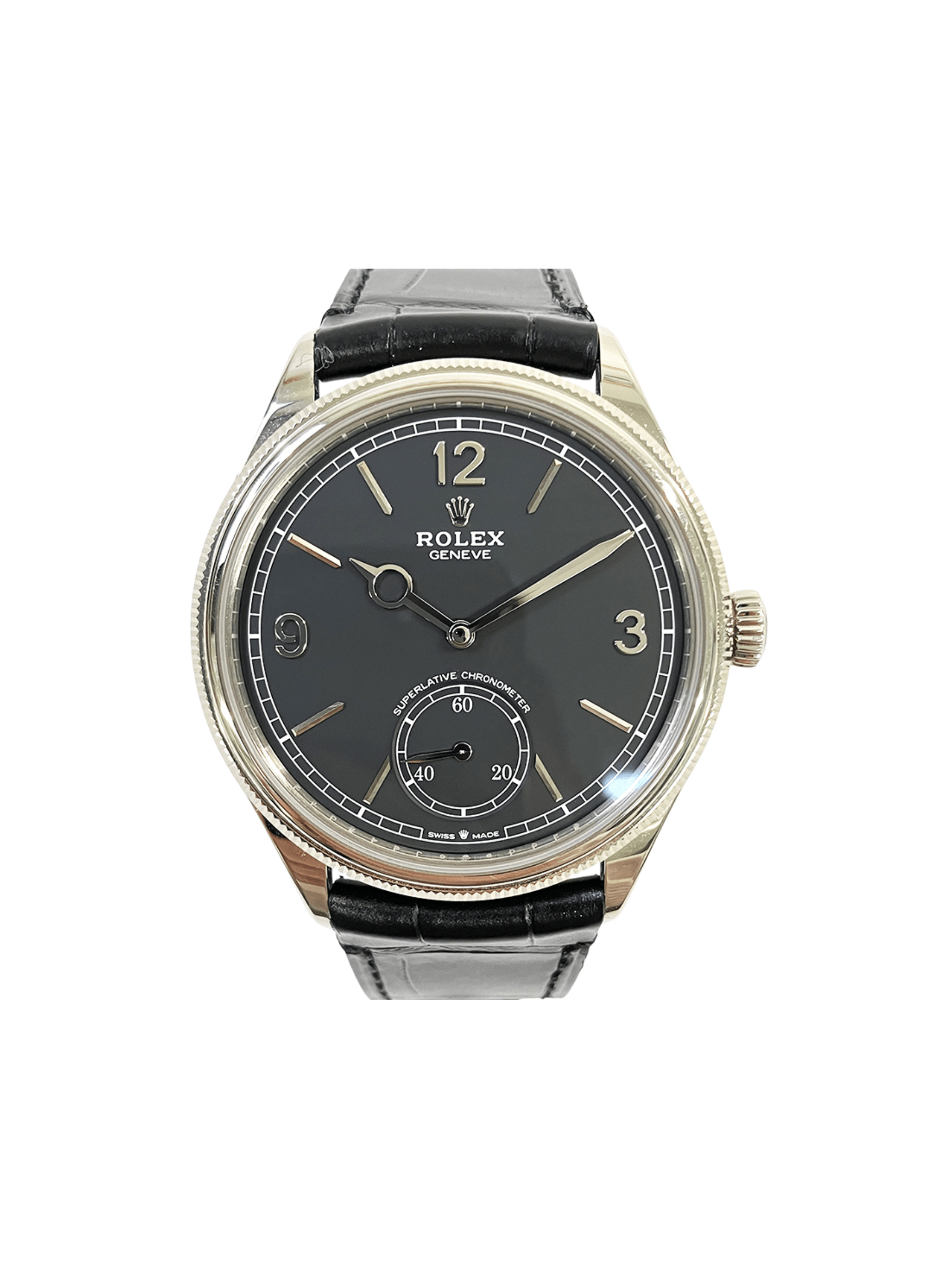 Rolex 1908 White Gold Black Dial 52509