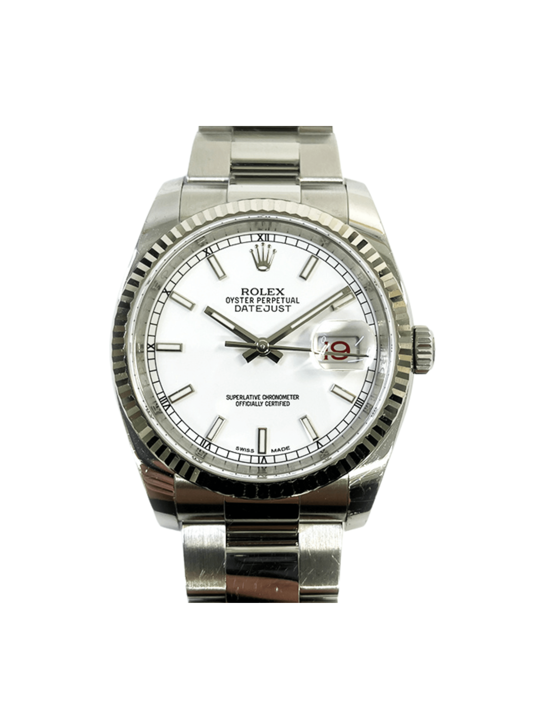 Rolex Datejust 36 Stainless Steel White Dial 11623