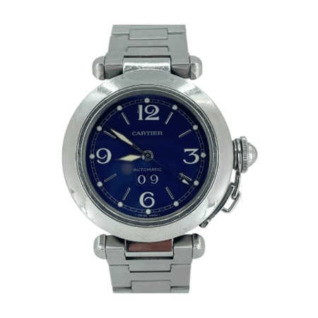 Cartier Pasha Stainless Steel Blue Dial W31014M/2475