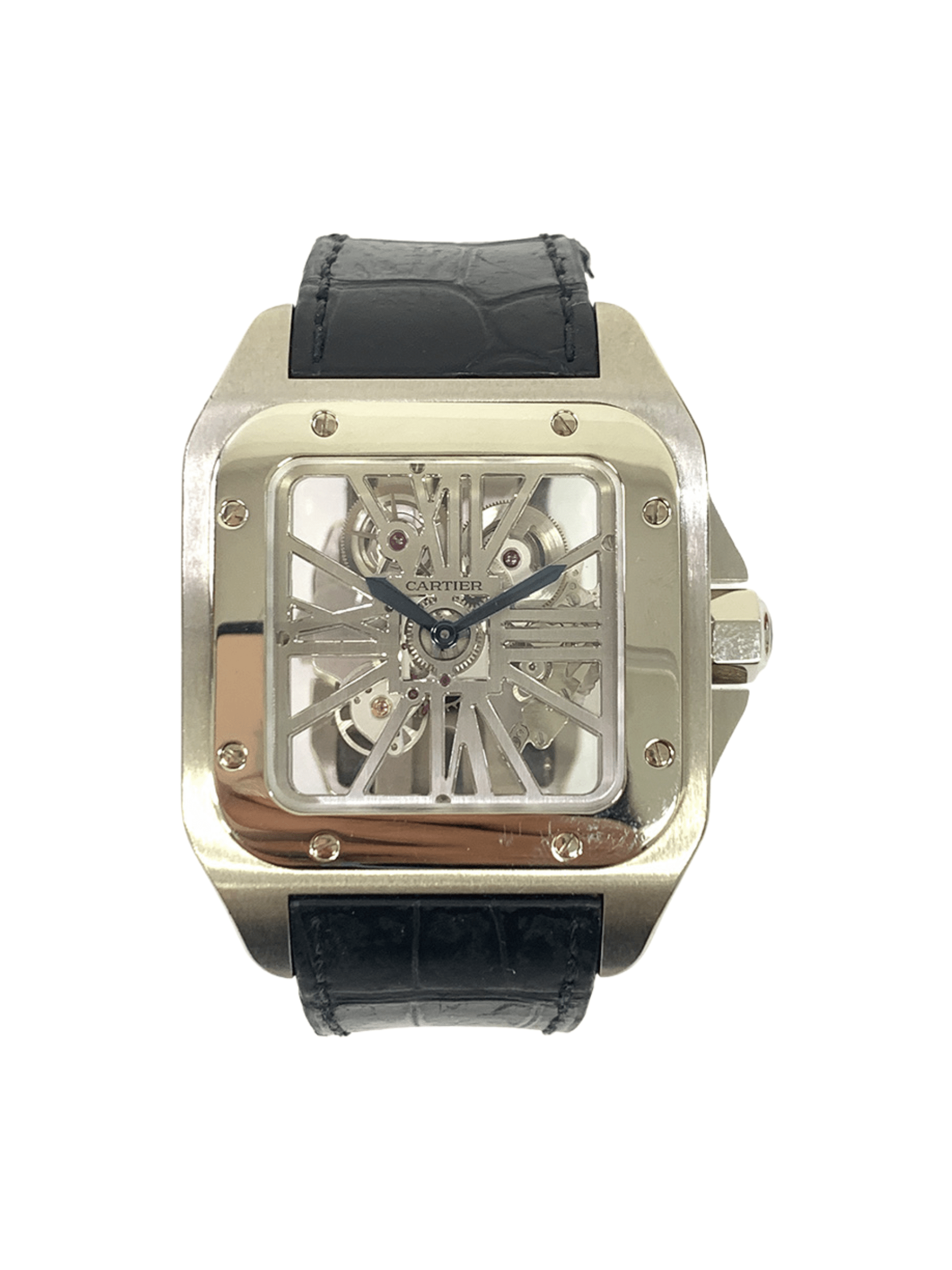 Cartier Santos 100 Skeleton Dial W2020018