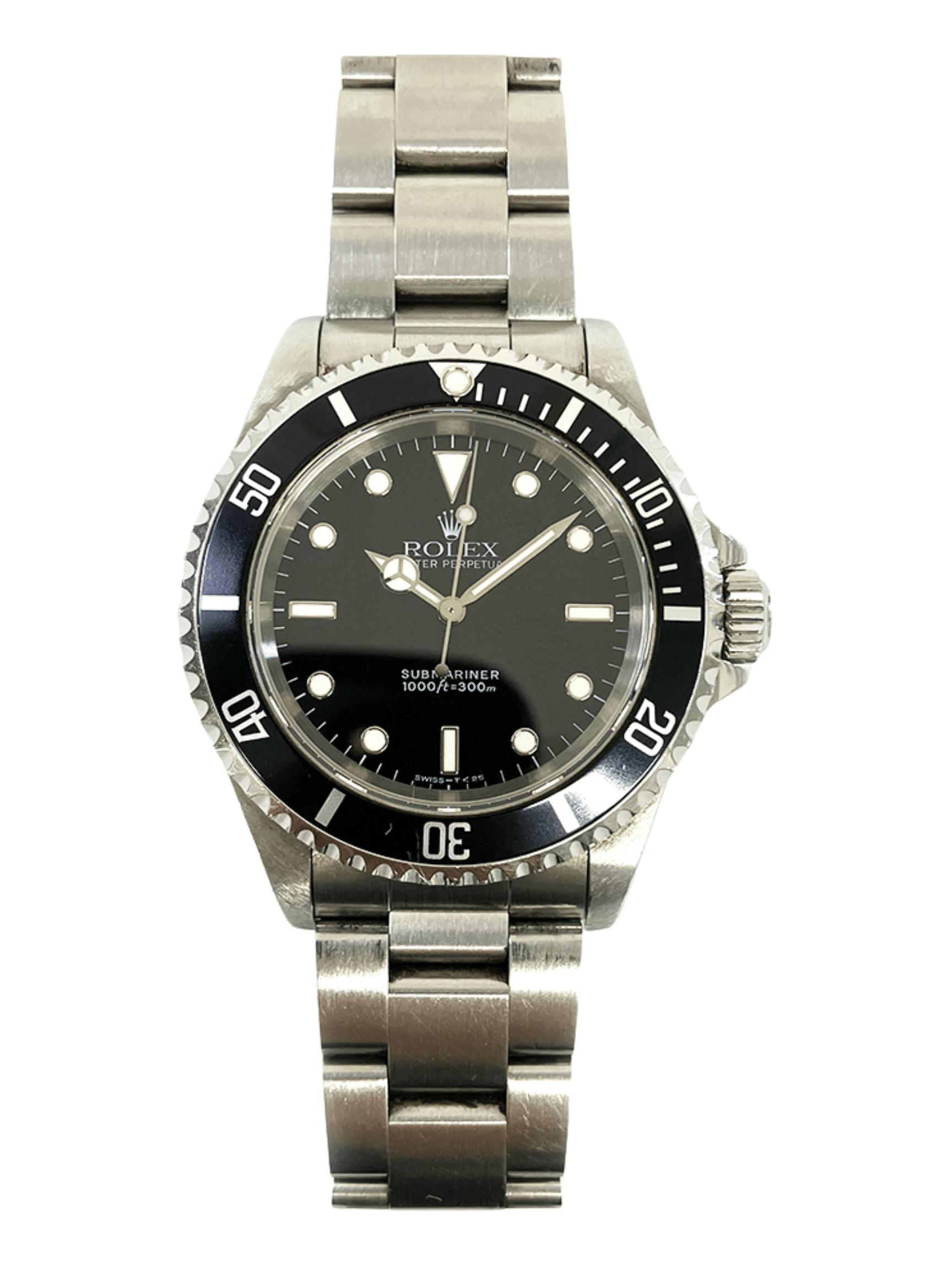 Rolex Submariner (No Date) Stainless Steel Black Dial 14060 Bracelet