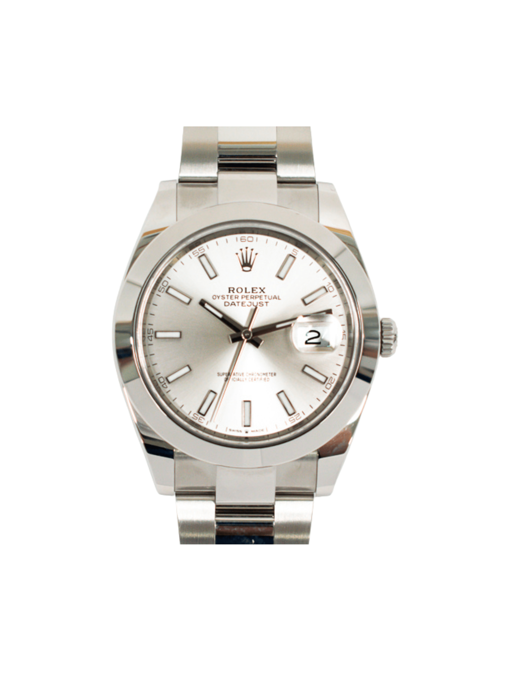 Rolex Datejust 41 Stainless Steel Silver Stick Dial 126300