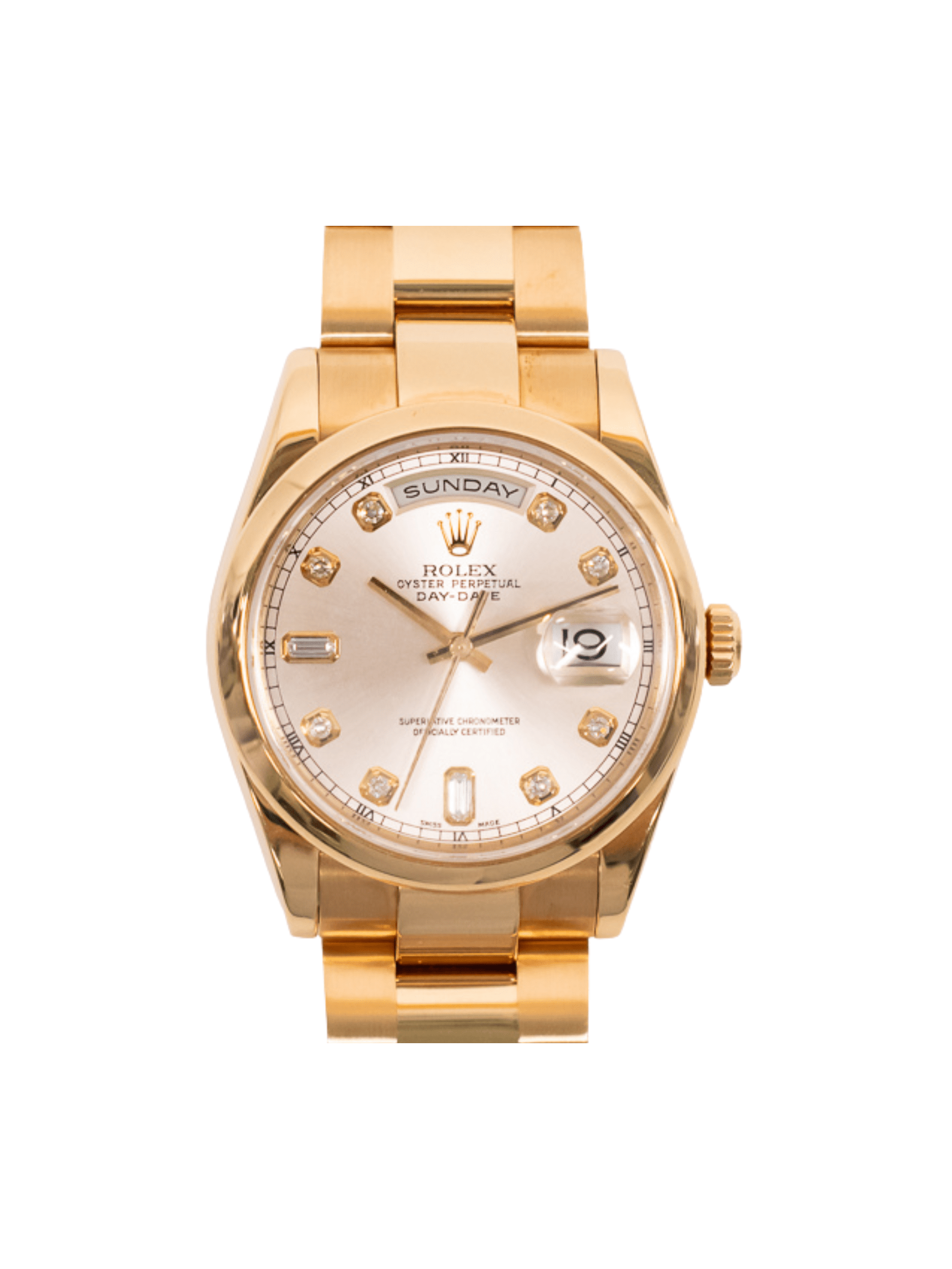 Rolex Day-Date 36 Rose Gold Pink Diamond Dial 118205