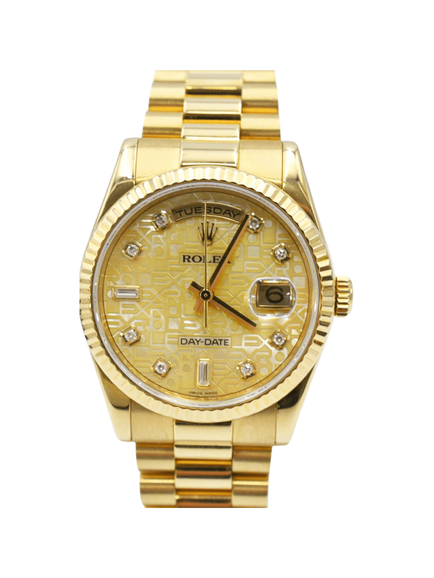 Rolex Day-Date 36 Champagne Jubilee Diamond Dial 118238NCA Bracelet