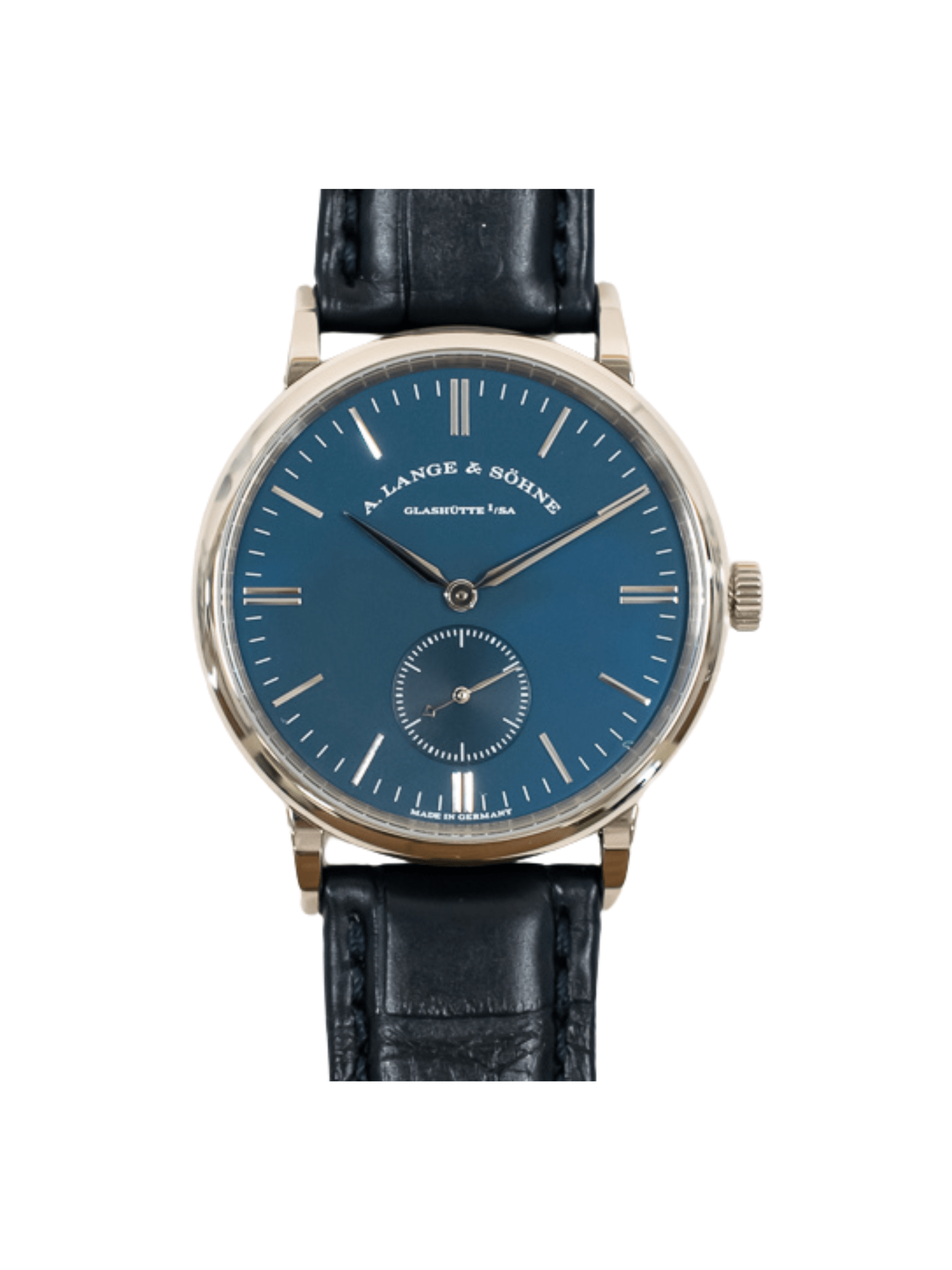 A. Lange & Söhne Saxonia White Gold Blue Stick Dial 219.028