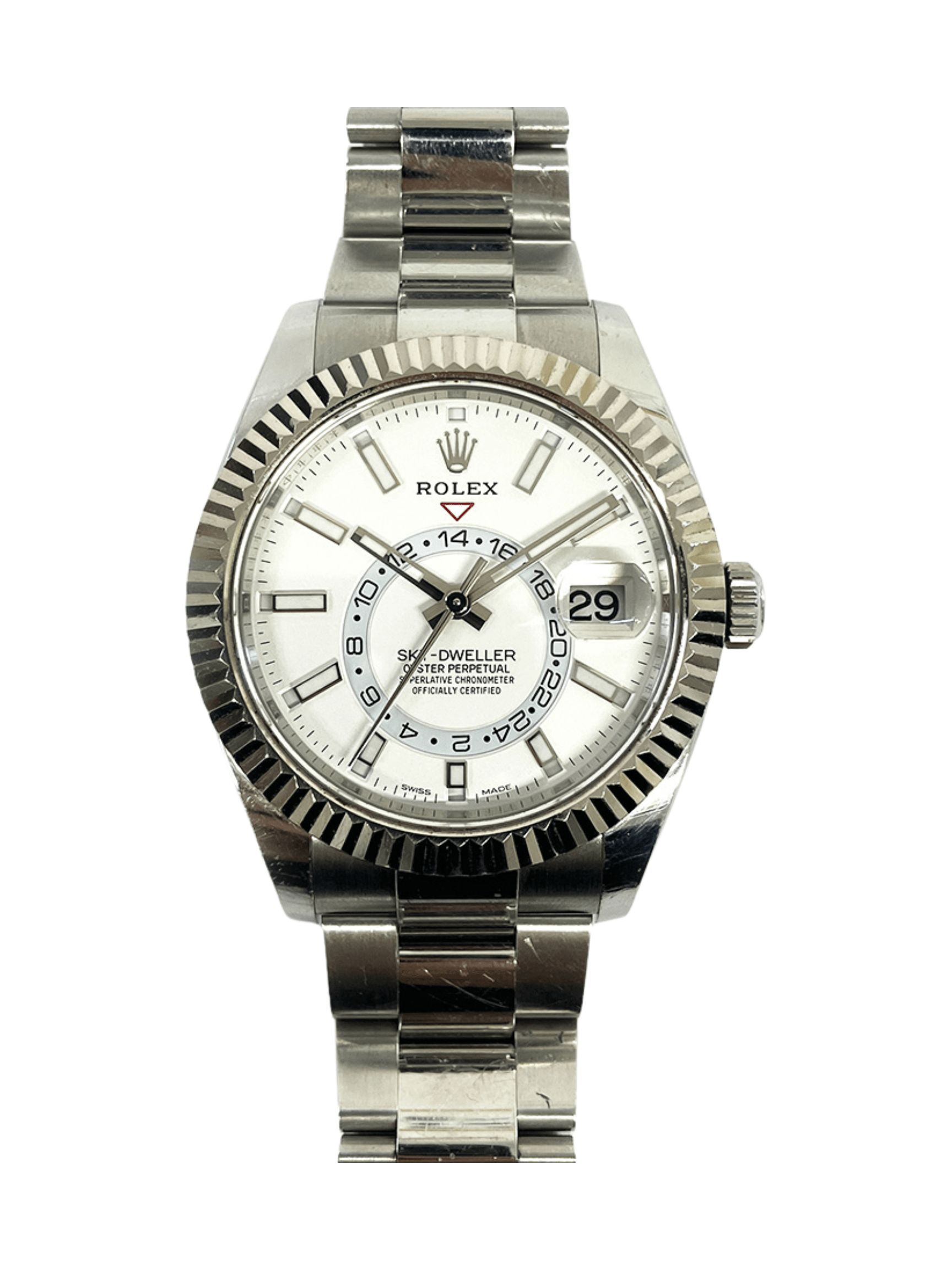 Rolex Sky-Dweller Stainless Steel White Dial 326934 Bracelet