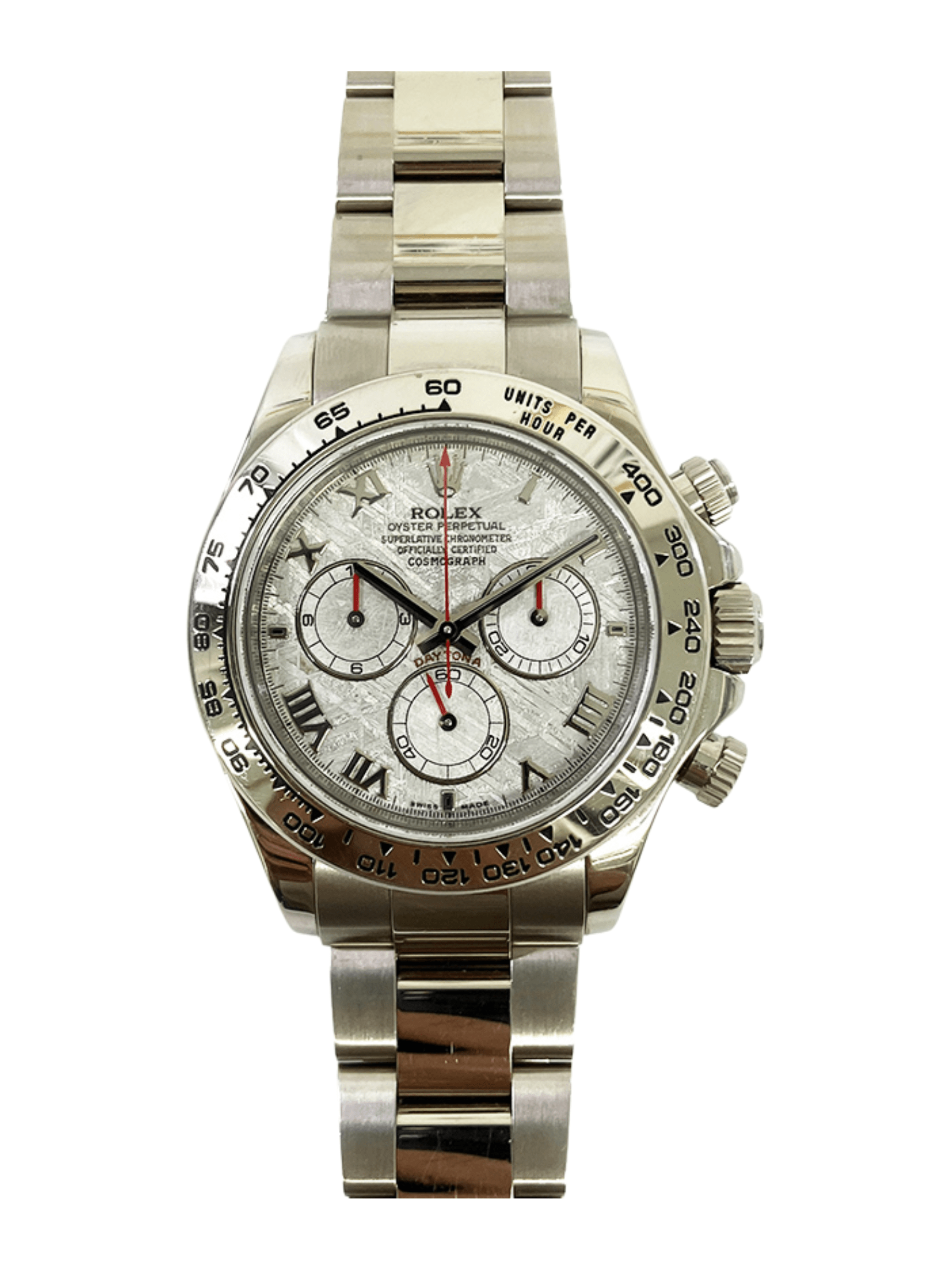 Rolex Daytona White Gold Meteorite Roman Dial 116509 Bracelet