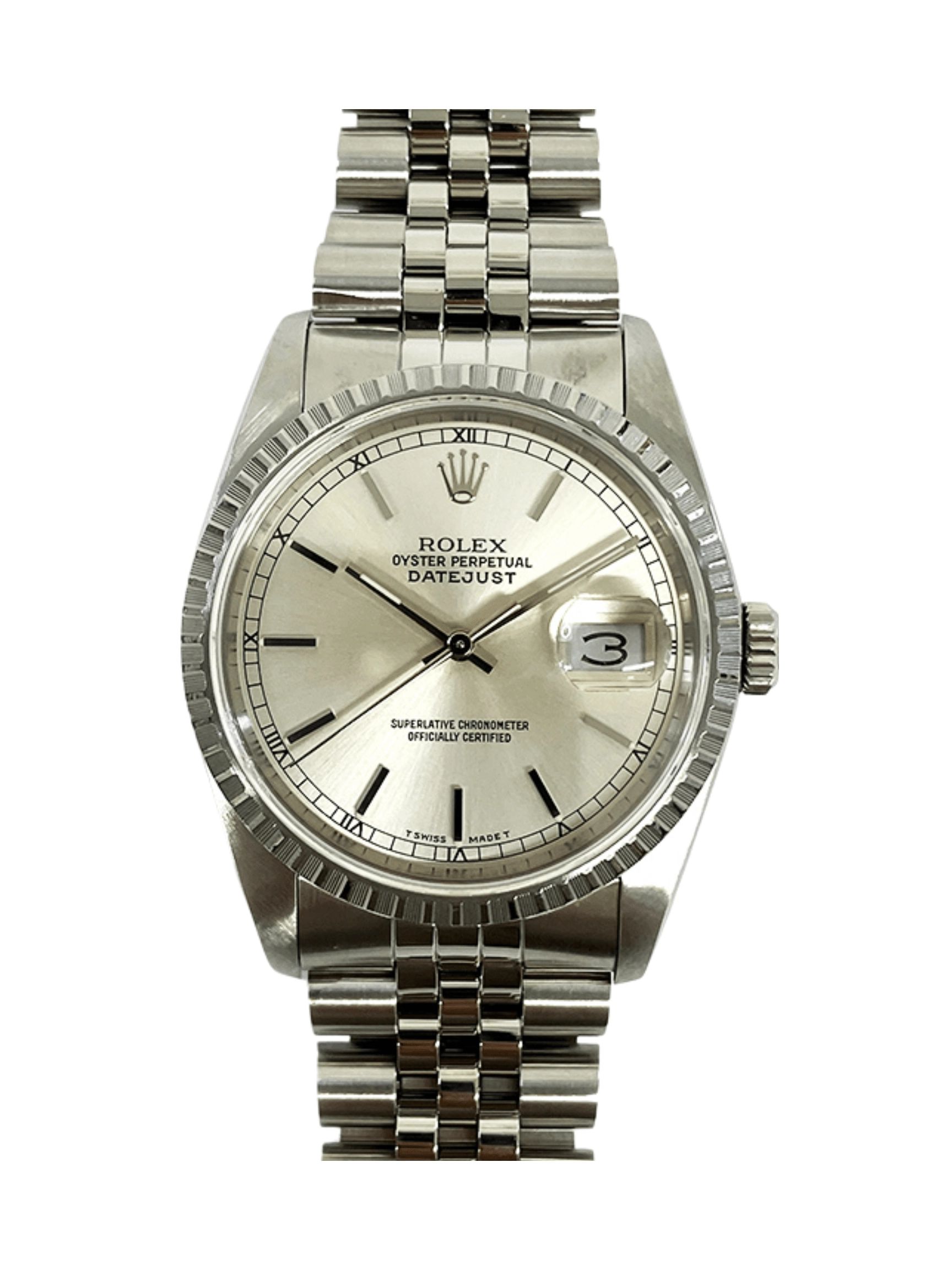 Rolex Datejust 36 Stainless Steel Silver Dial 16220 Bracelet