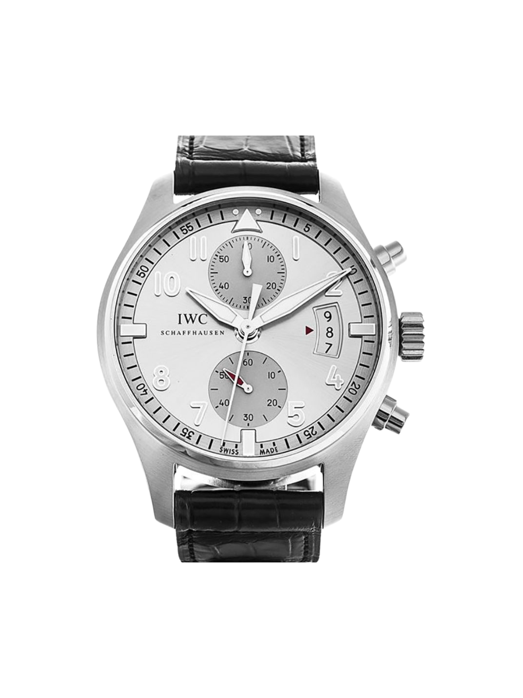 IWC Pilot Spitfire Chronograph Edition Steel Silver Dial IW387809 Bracelet