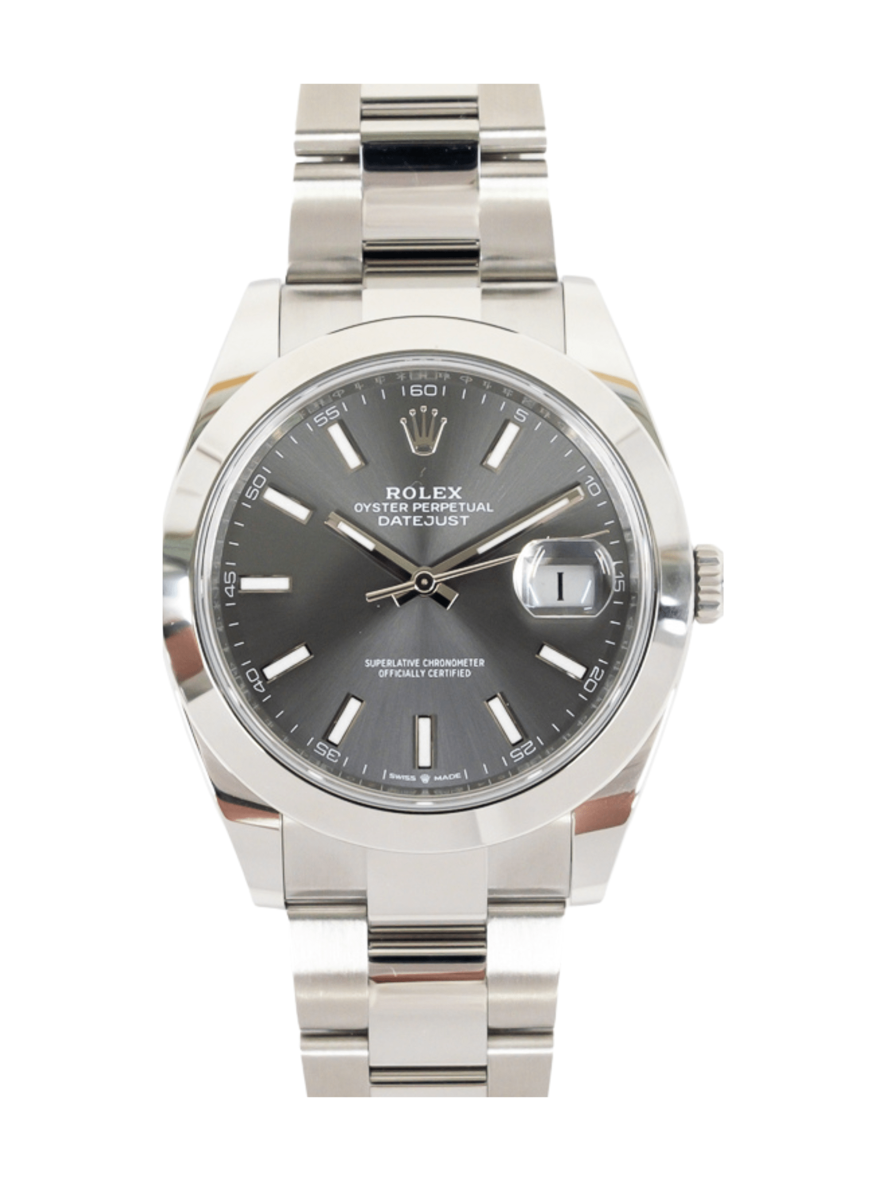 Rolex Datejust 41 Stainless Steel Slate Dial 126300 Bracelet