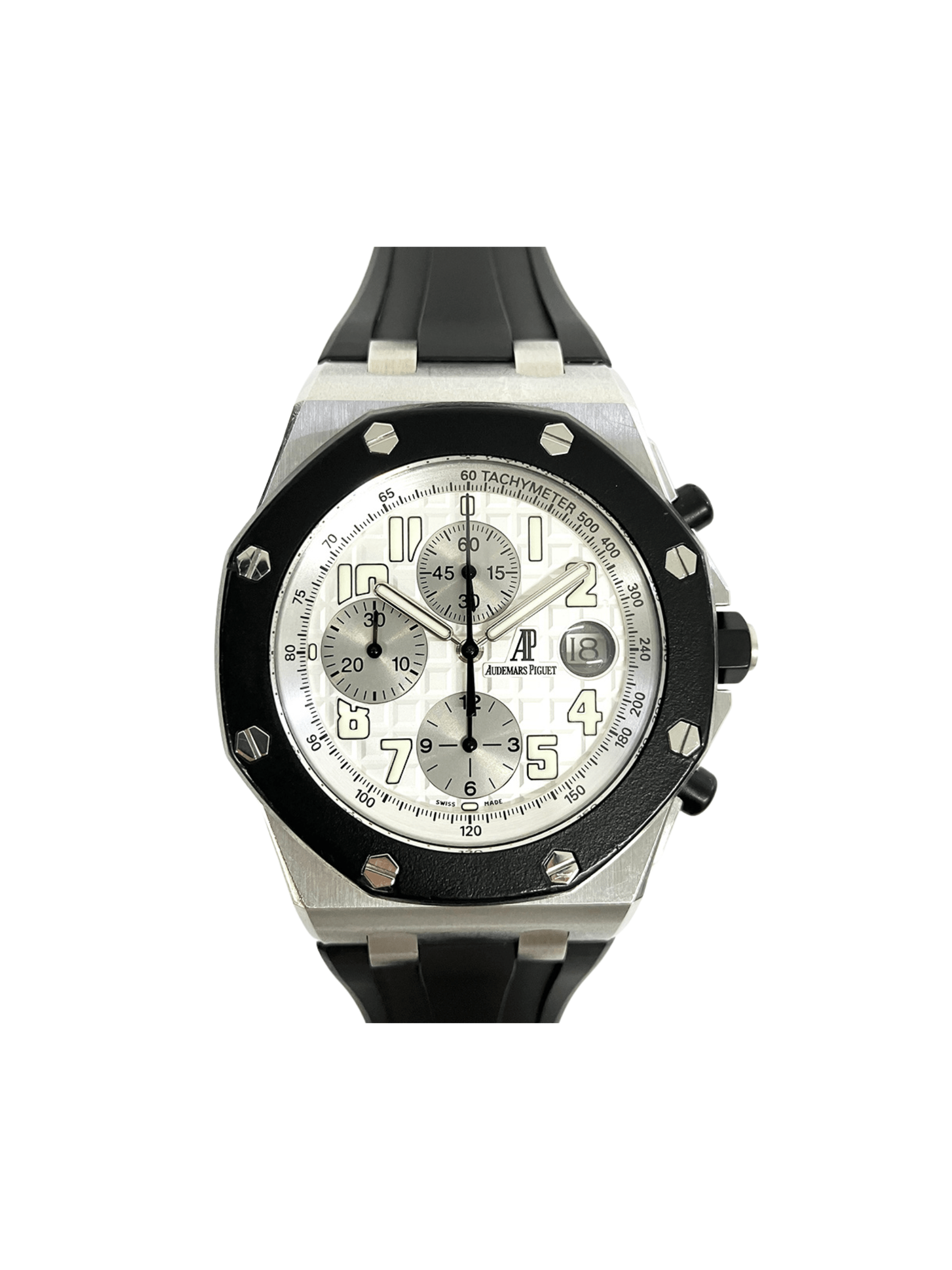 Audemars Piguet Royal Oak Offshore Stainless Steel " Rubber Clad" Black Strap 25940SK.OO.D002CA.02.A