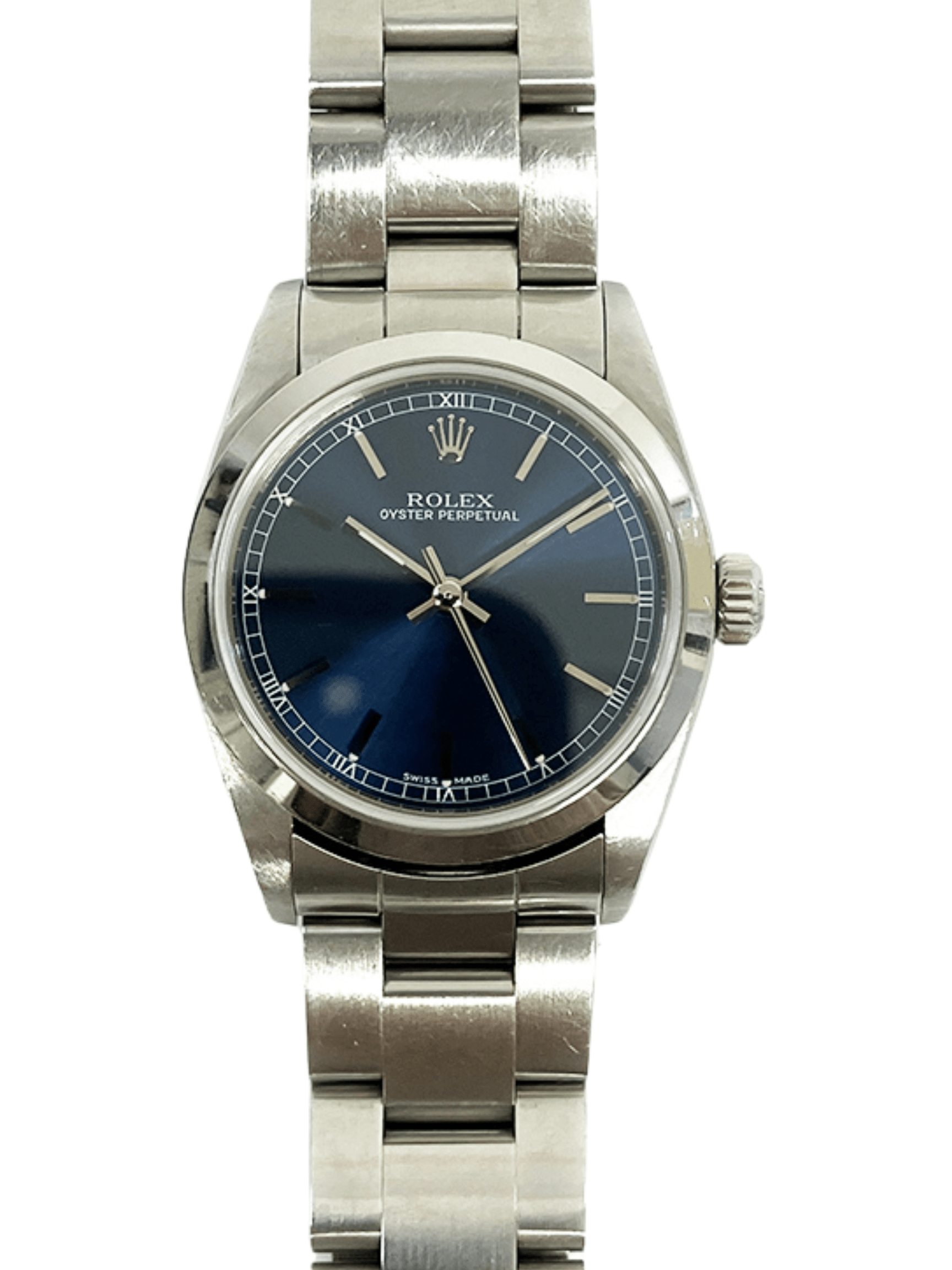 Rolex Oyster Perpetual 31 Stainless Steel Blue Dial 77080 Bracelet