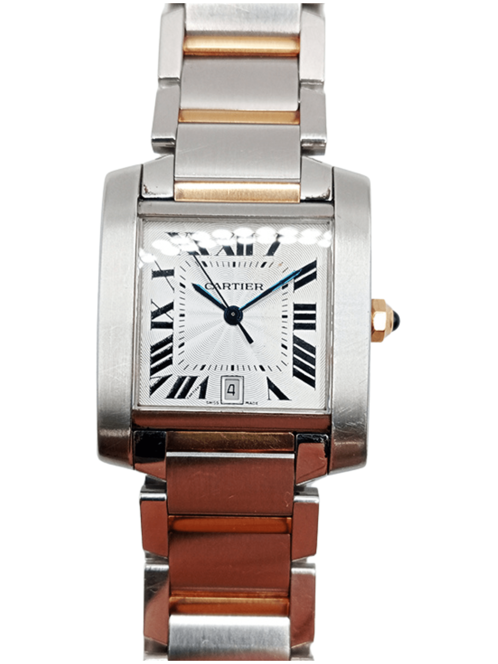 Cartier Tank Française Steel Silver Roman Dial W51005Q4 Bracelet