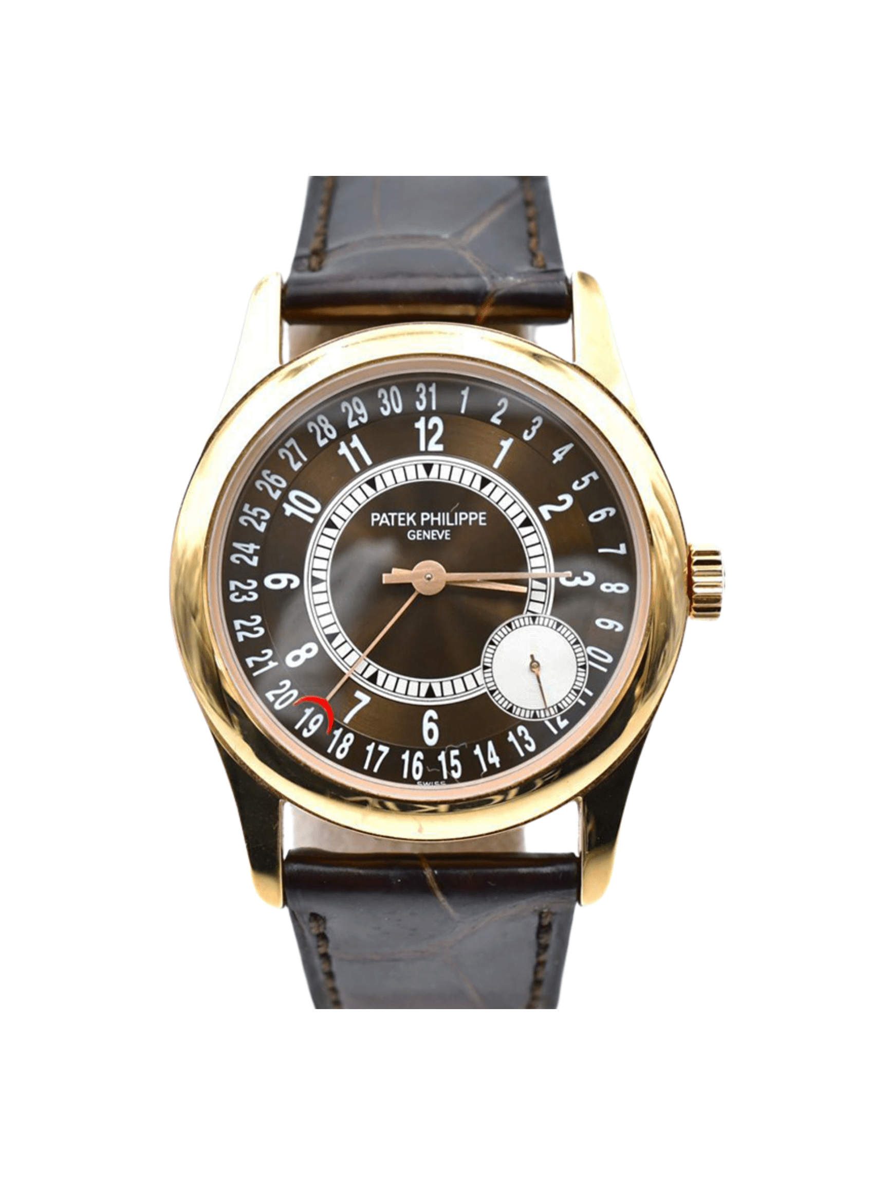 Patek Philippe Calatrava Rose Gold Brown Dial 6000R-001 Bracelet