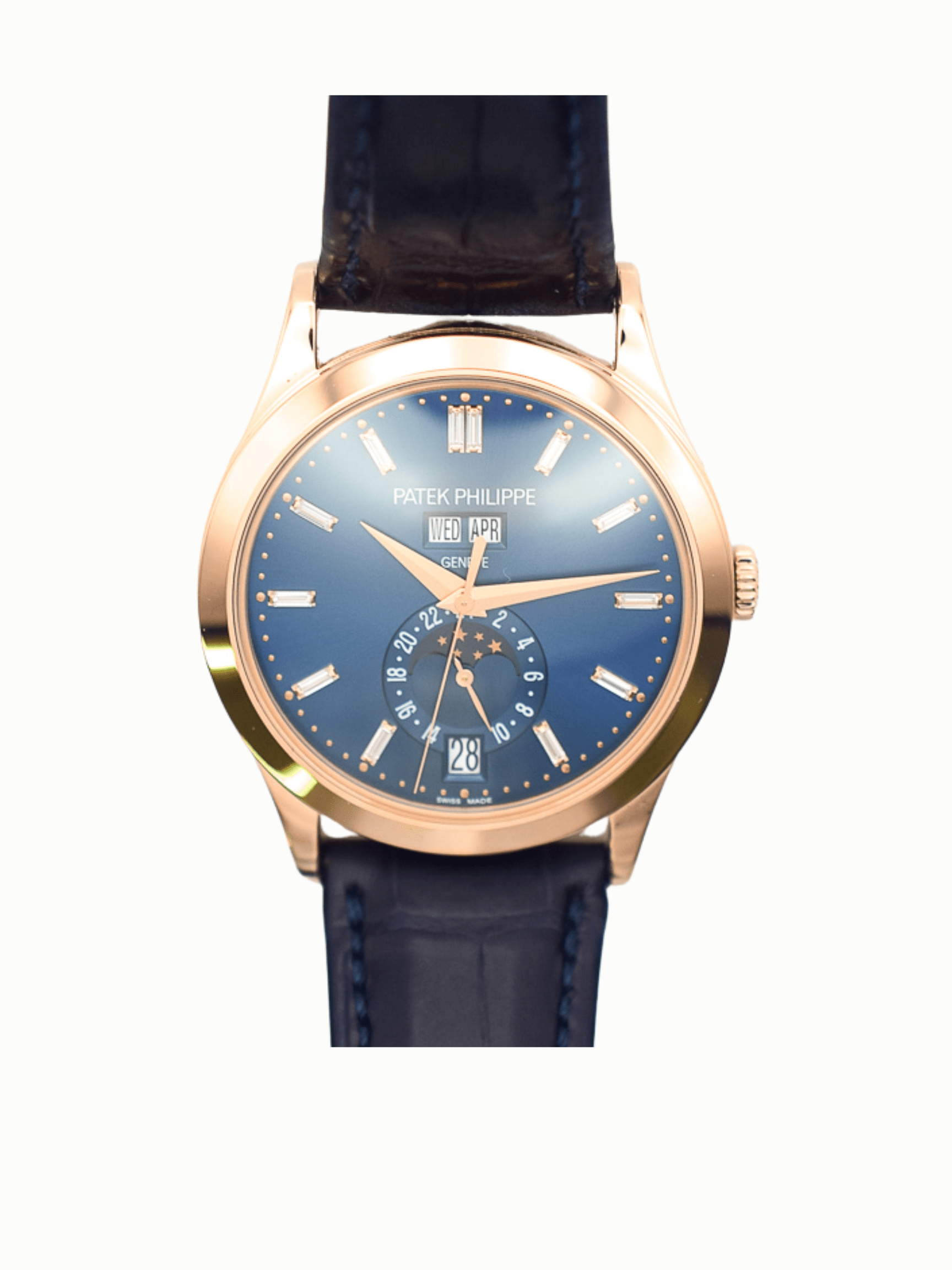 Patek Philippe Annual Calendar Complications Rose Gold Blue Dial 5396R-015