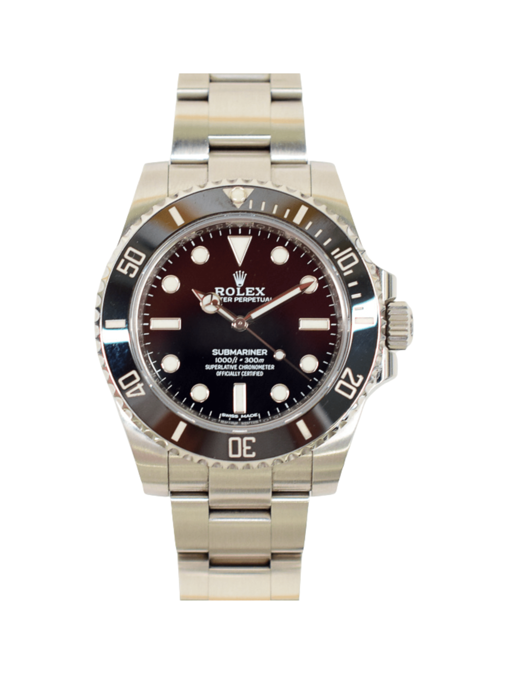 Rolex Submariner (No Date) Stainless Steel Black Dial 114060 Bracelet