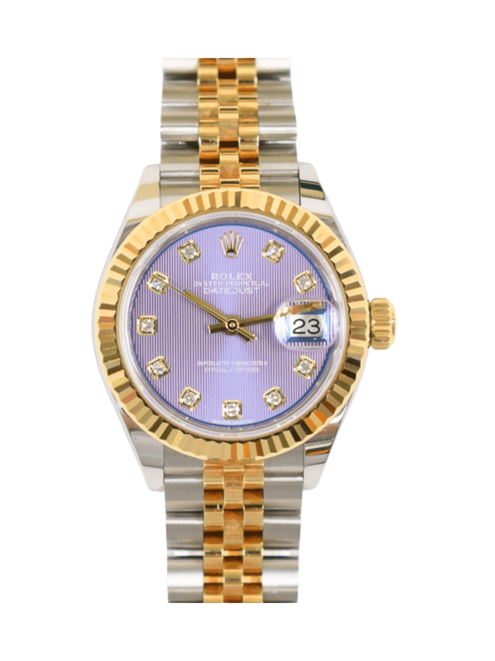 Rolex Lady-Datejust Two-Tone Lavender Diamond Dial 279173 Bracelet