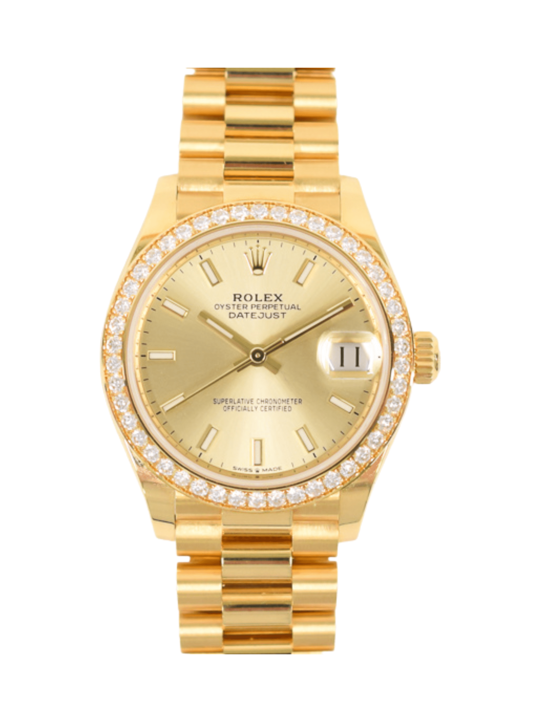 Rolex Datejust 31 Yellow Gold Champagne Dial 278288RBR Bracelet