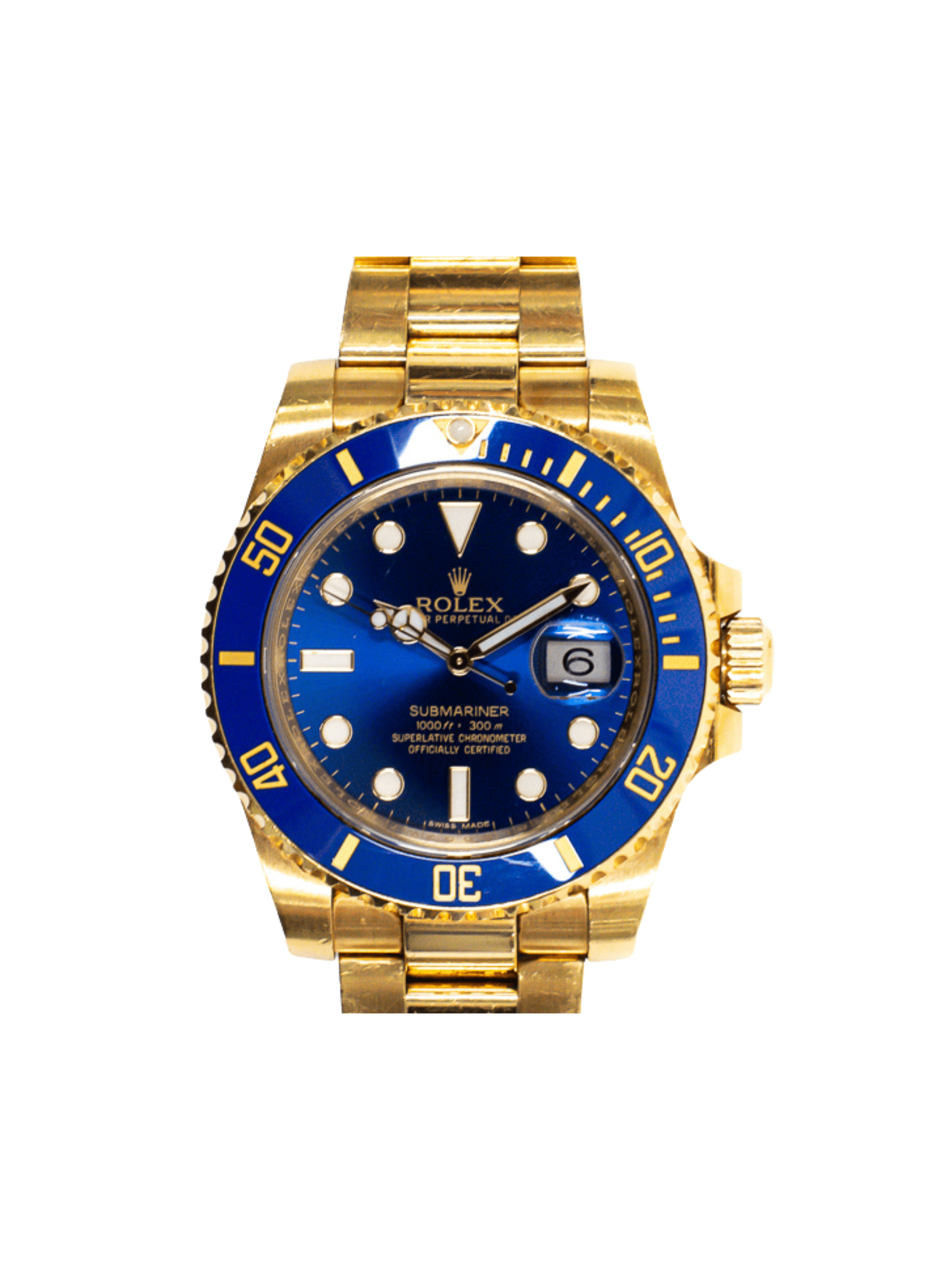 Rolex Submariner Date Yellow Gold Blue Dial 116618LB