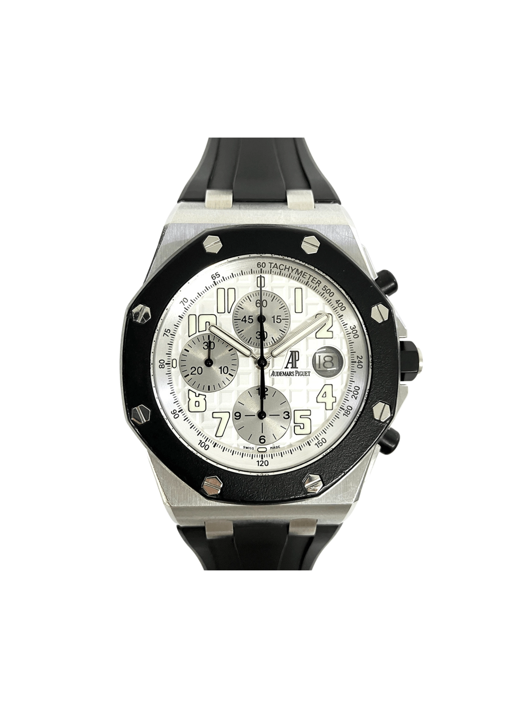 Audemars Piguet Royal Oak Offshore Stainless Steel " Rubber Clad" Black Strap 25940SK.OO.D002CA.02.A