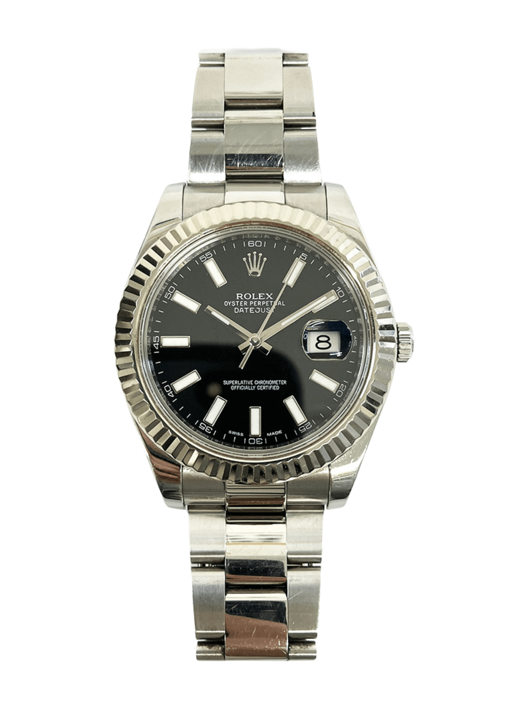 Rolex Datejust II Stainless Steel Black Dial 116334 Bracelet