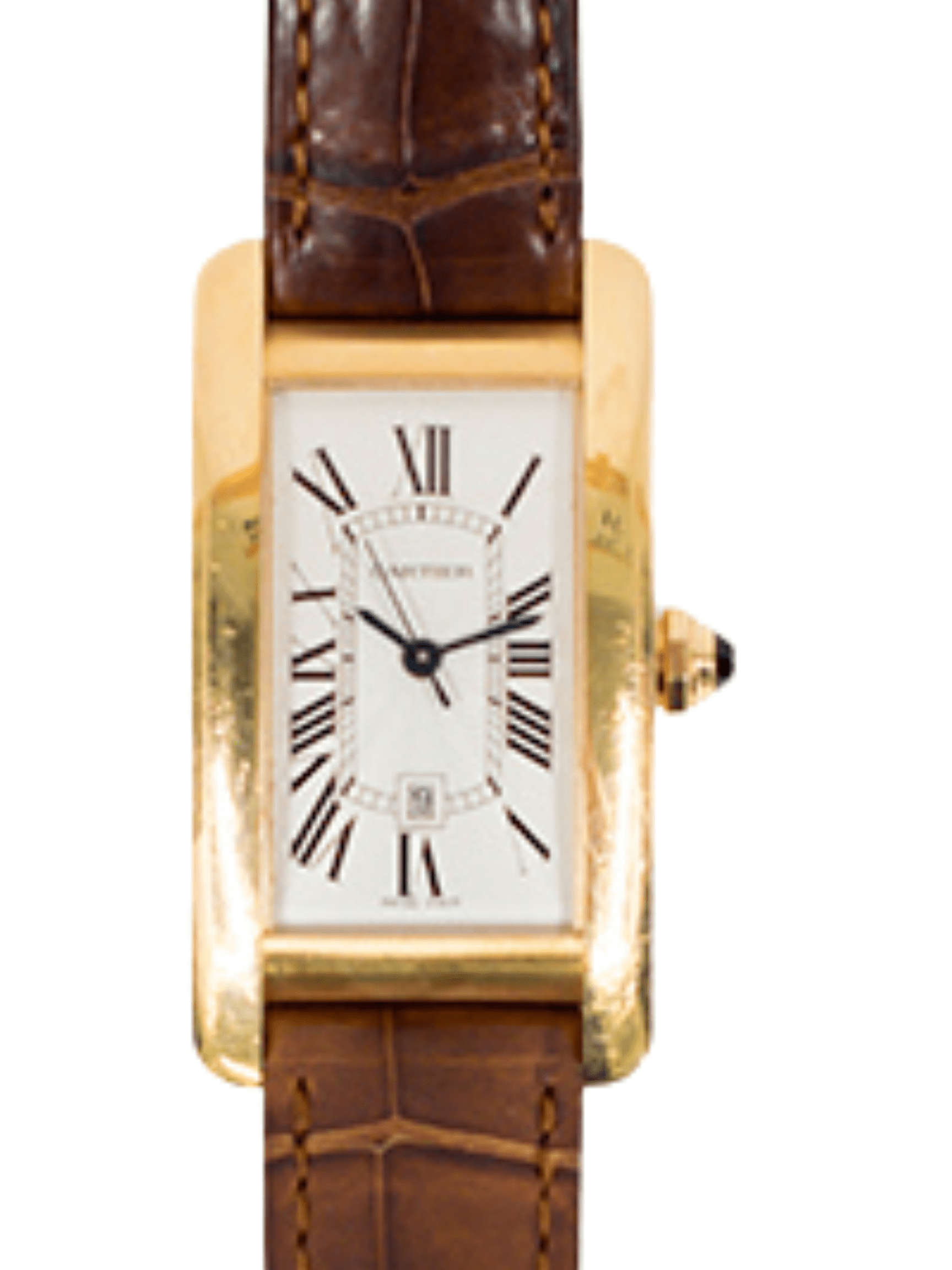 Cartier Tank Américaine Rose Gold Silver Roman Dial W2620030 Bracelet