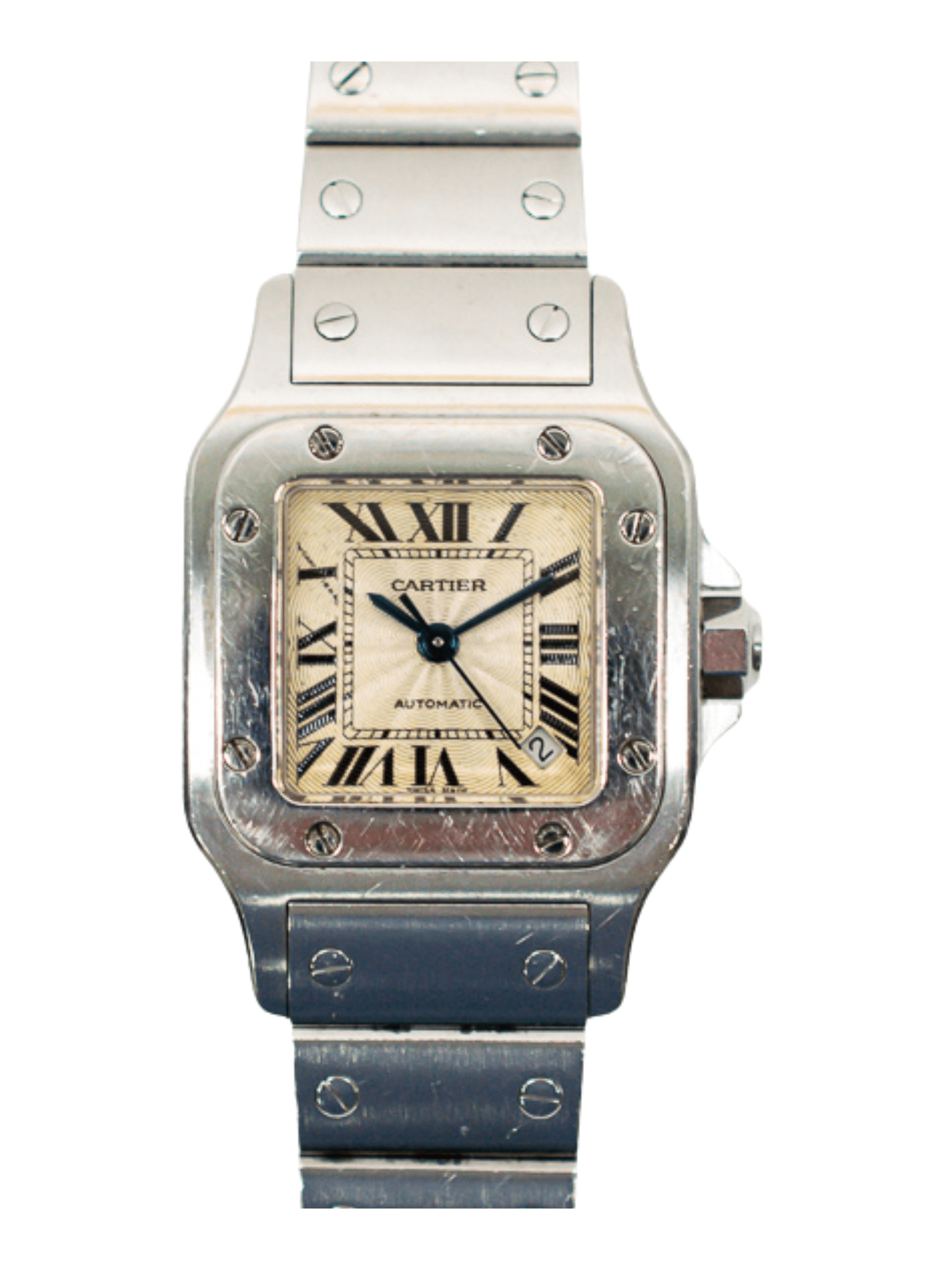 Cartier Santos Galbée 24mm Steel Silver Roman Dial W20054D6 Bracelet
