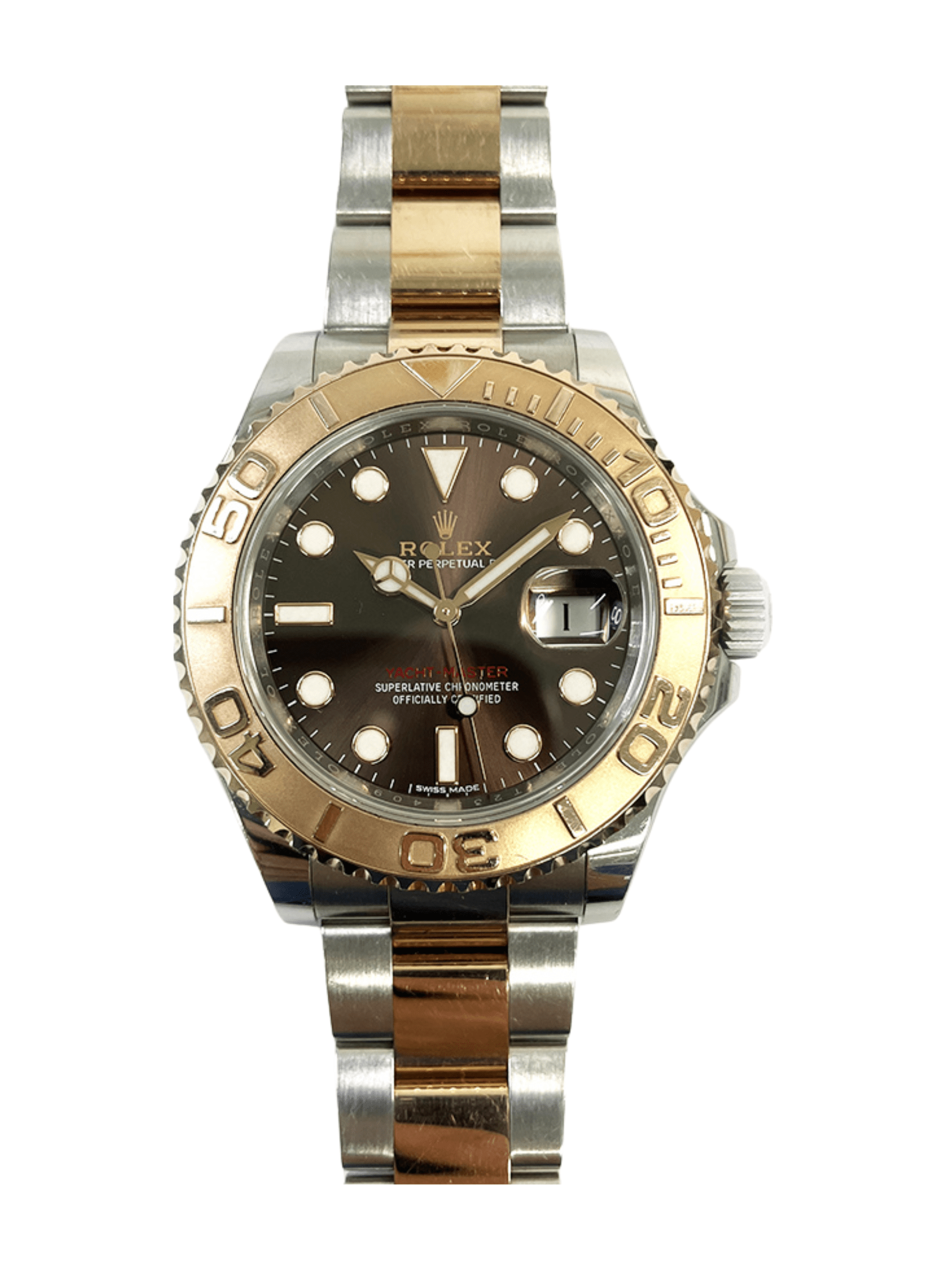 Rolex Yacht-Master 40 Gold/Steel Chocolate Dial 116621 Bracelet