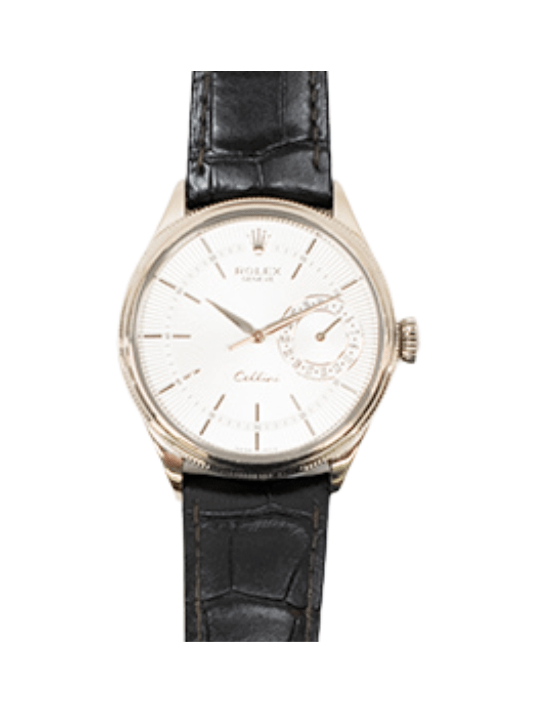 Rolex Cellini Date 39mm White Gold Silver Dial 50519 Bracelet