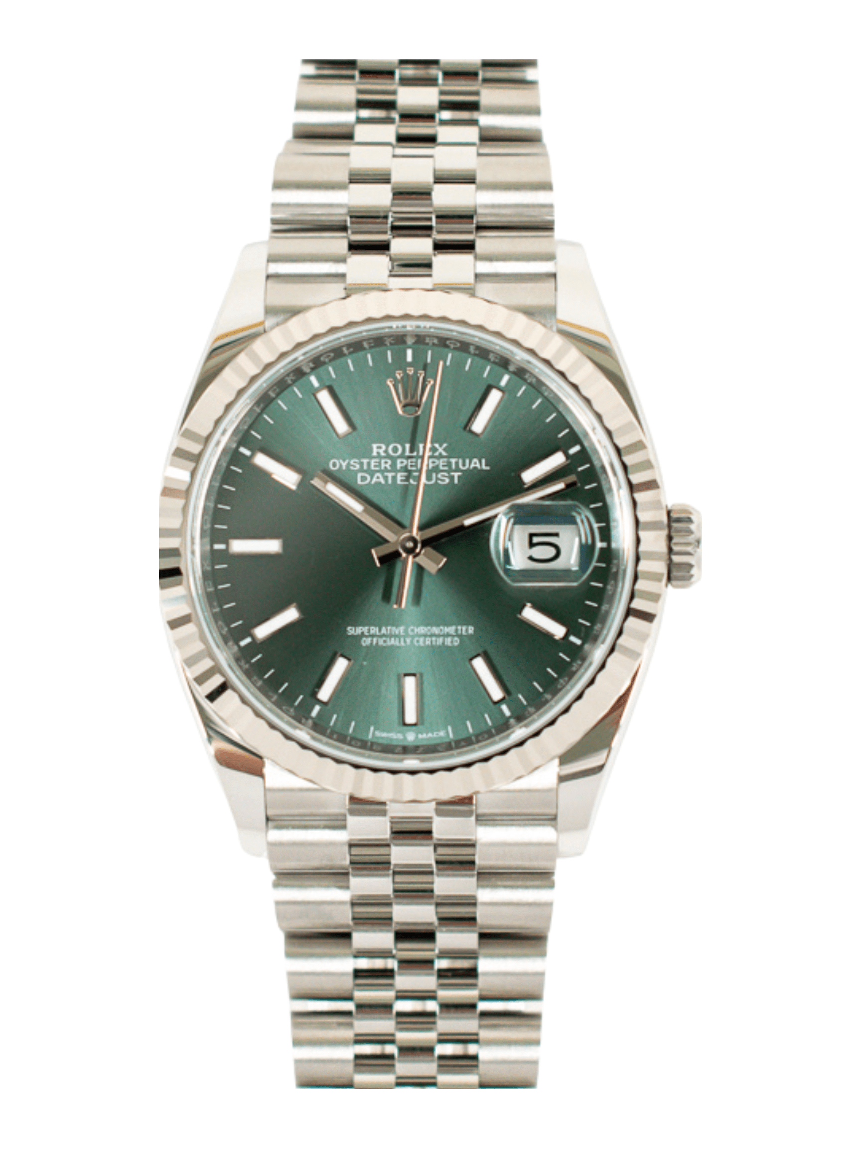 Rolex Datejust 36 Steel Mint Green Dial 126234 Bracelet