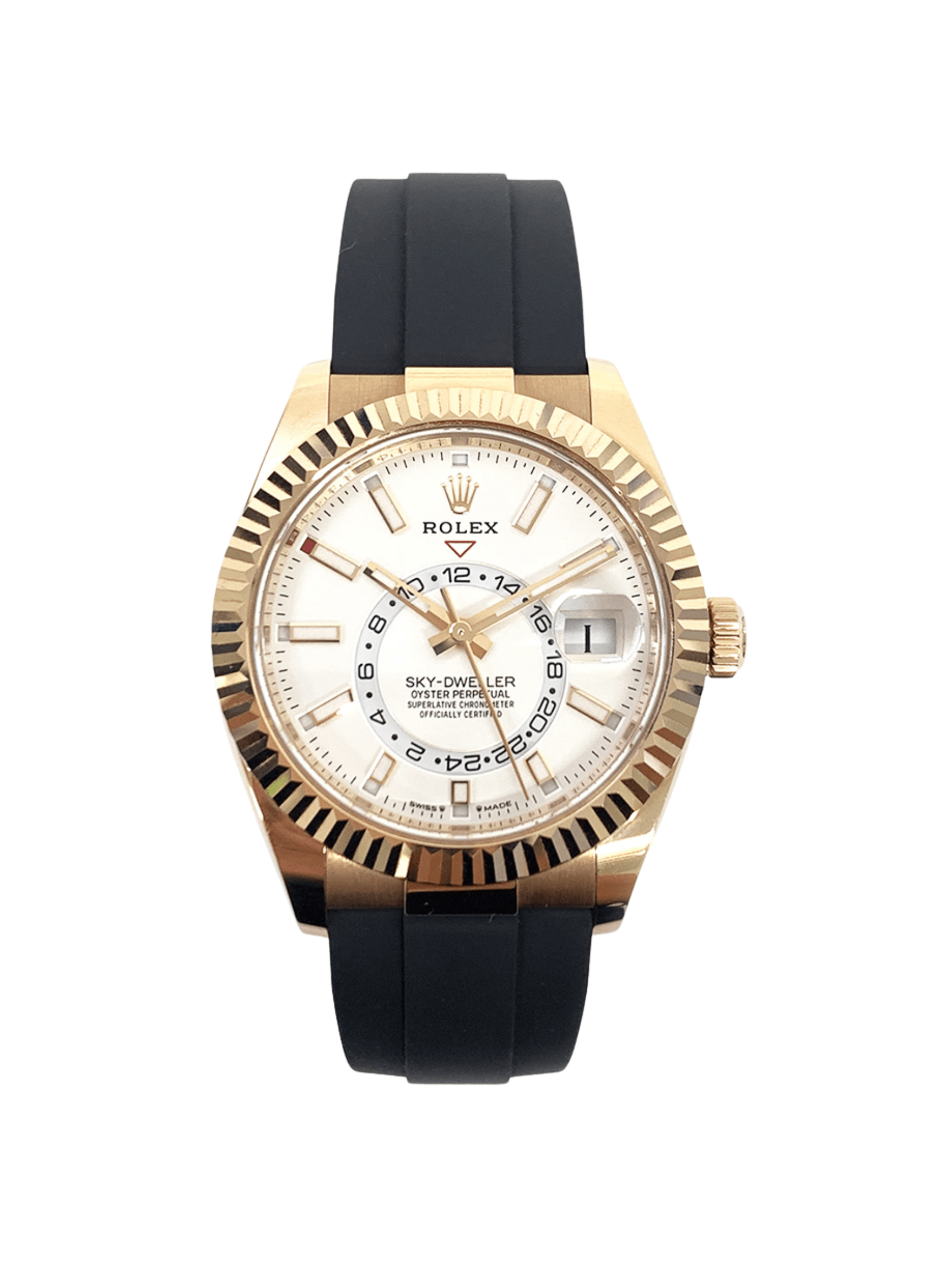 Rolex Sky-dweller Rose Gold White Dial 336235