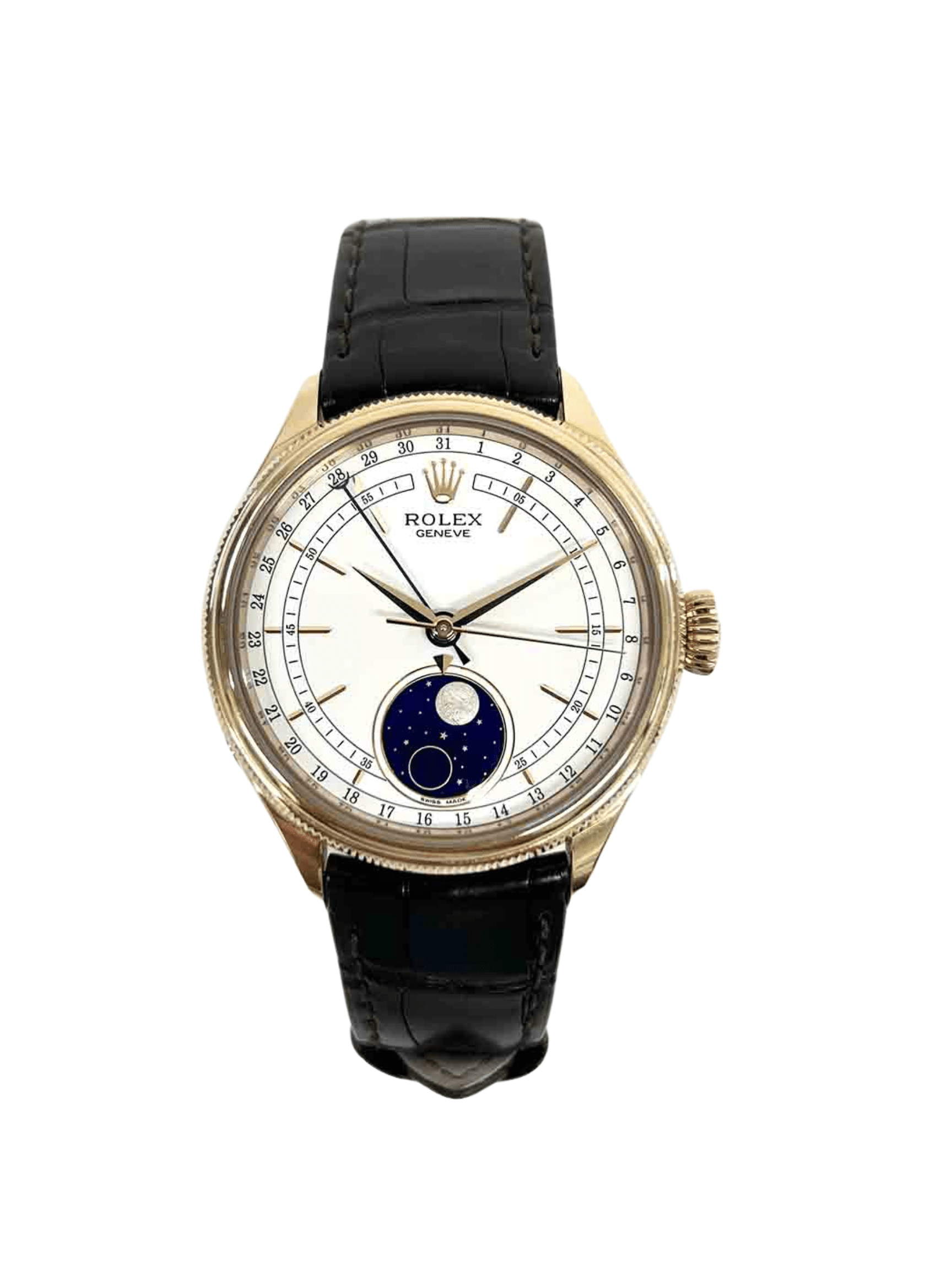 Rolex Cellini Moonphase Rose Gold White 50535