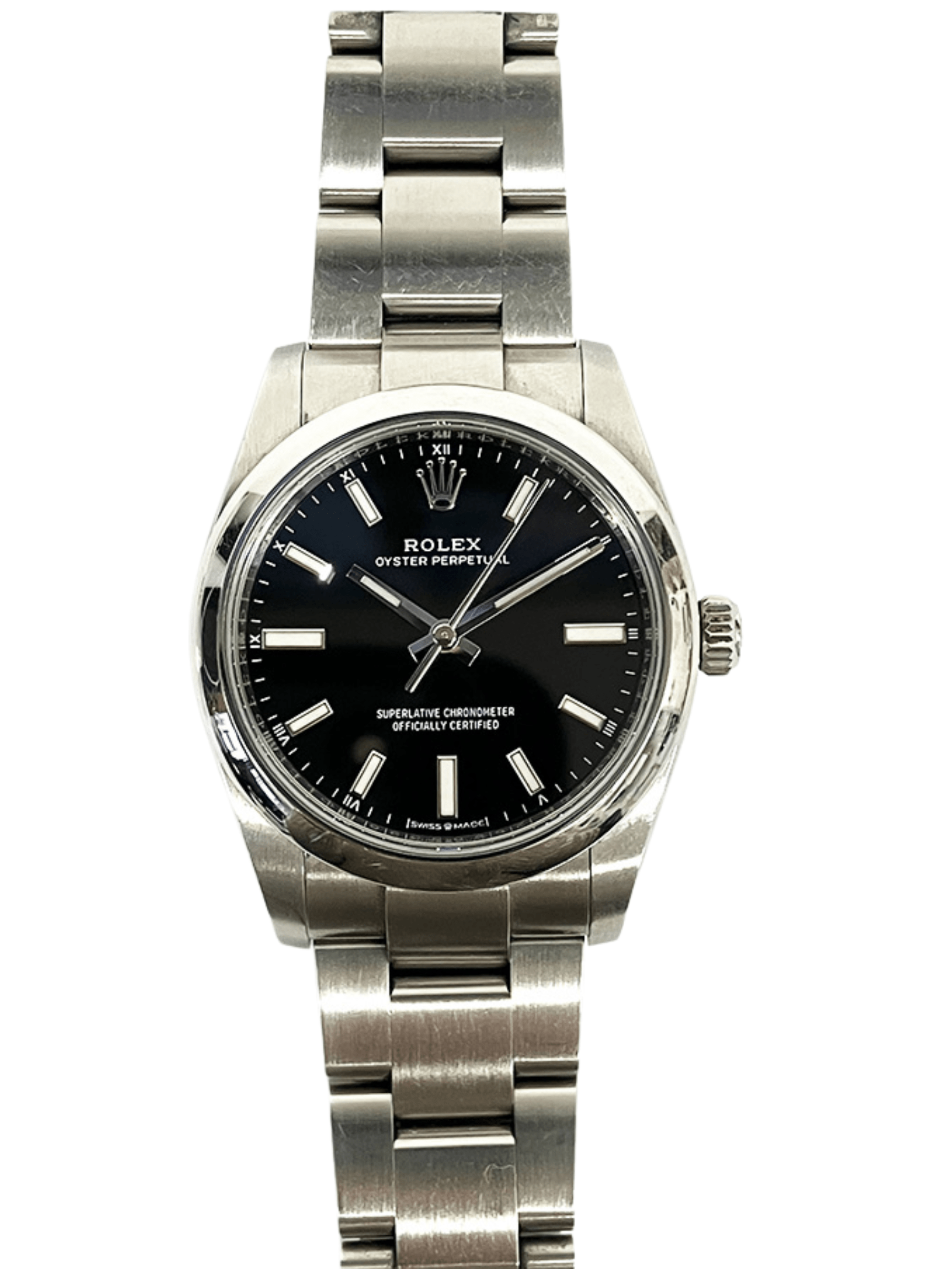 Rolex Oyster Perpetual 34 Black Dial 124200 Bracelet
