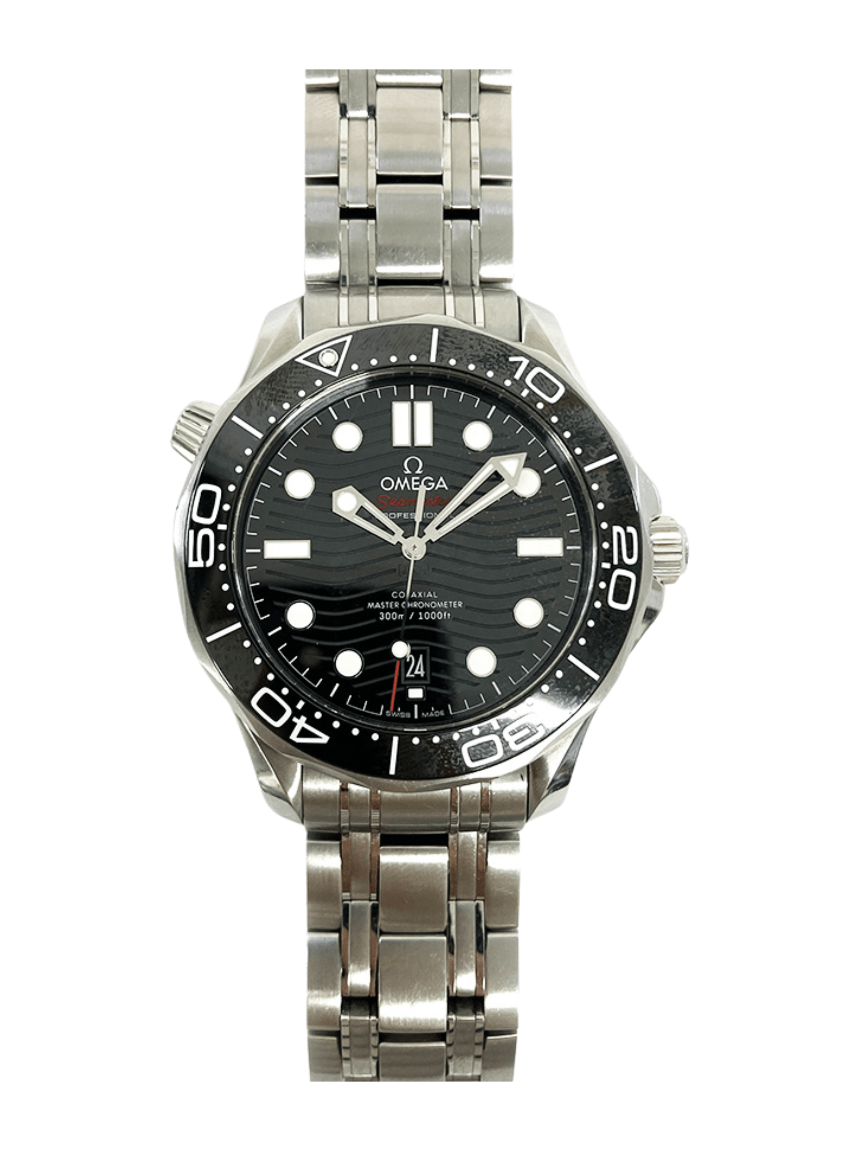 Omega Seamaster Diver Steel Black Dial 210.30.42.20.01.001 Bracelet
