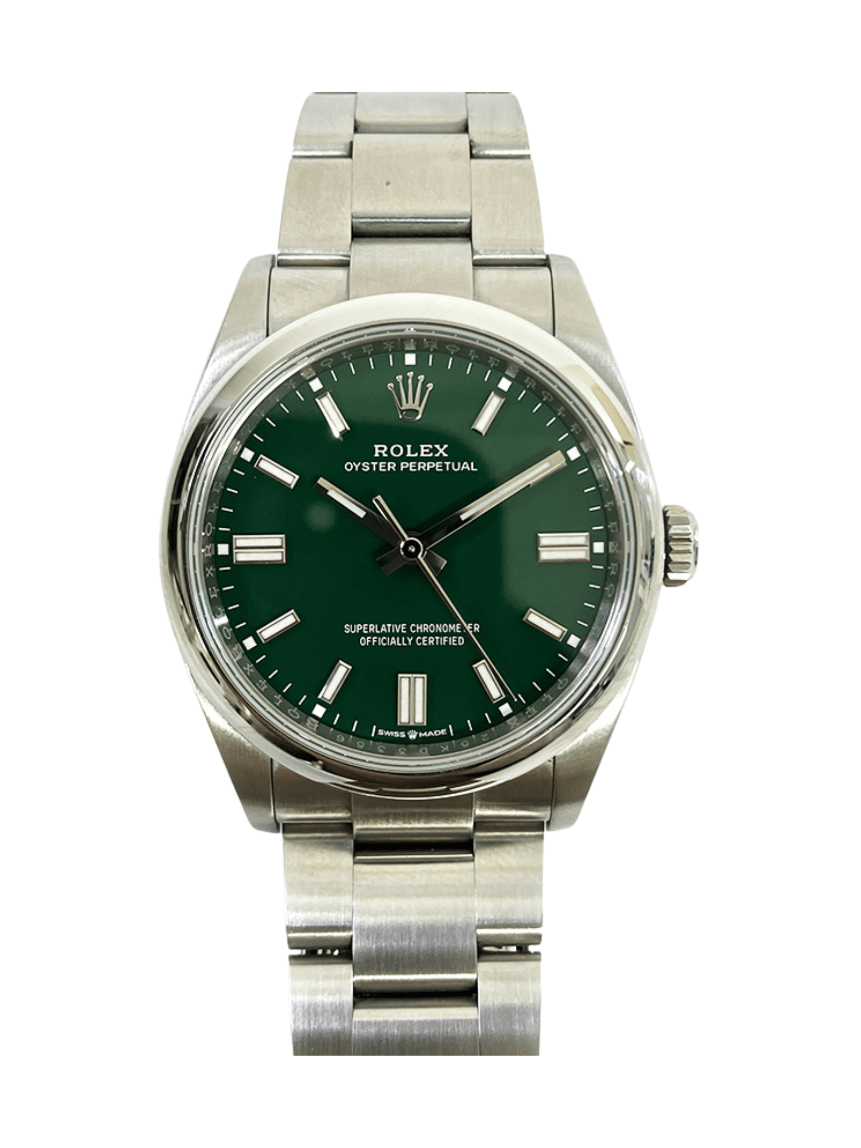 Rolex Oyster Perpetual 36 Stainless Steel Green Dial 126000 Bracelet