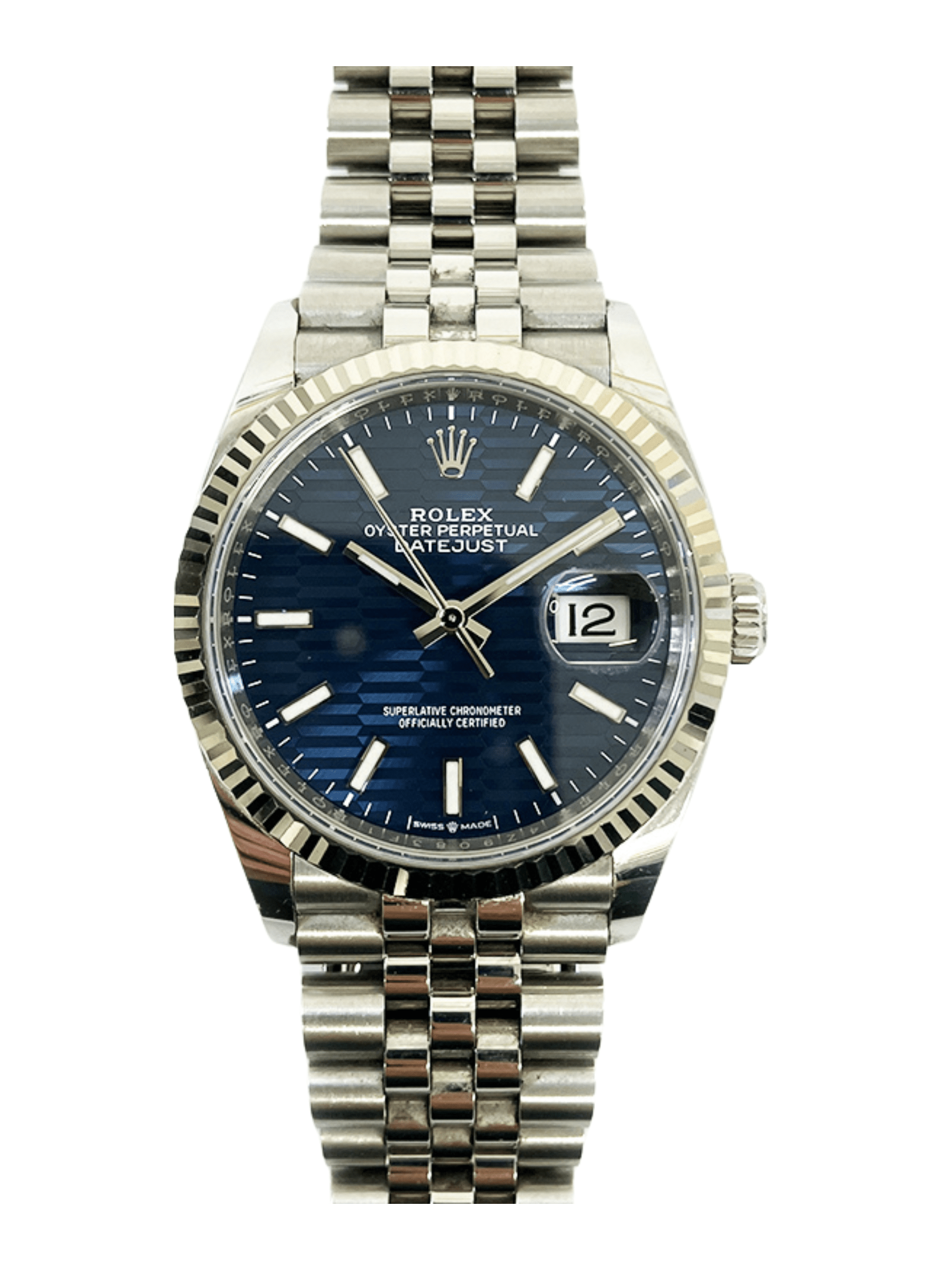 Rolex Datejust 36 Stainless Steel Blue Fluted Dial 126234 Bracelet