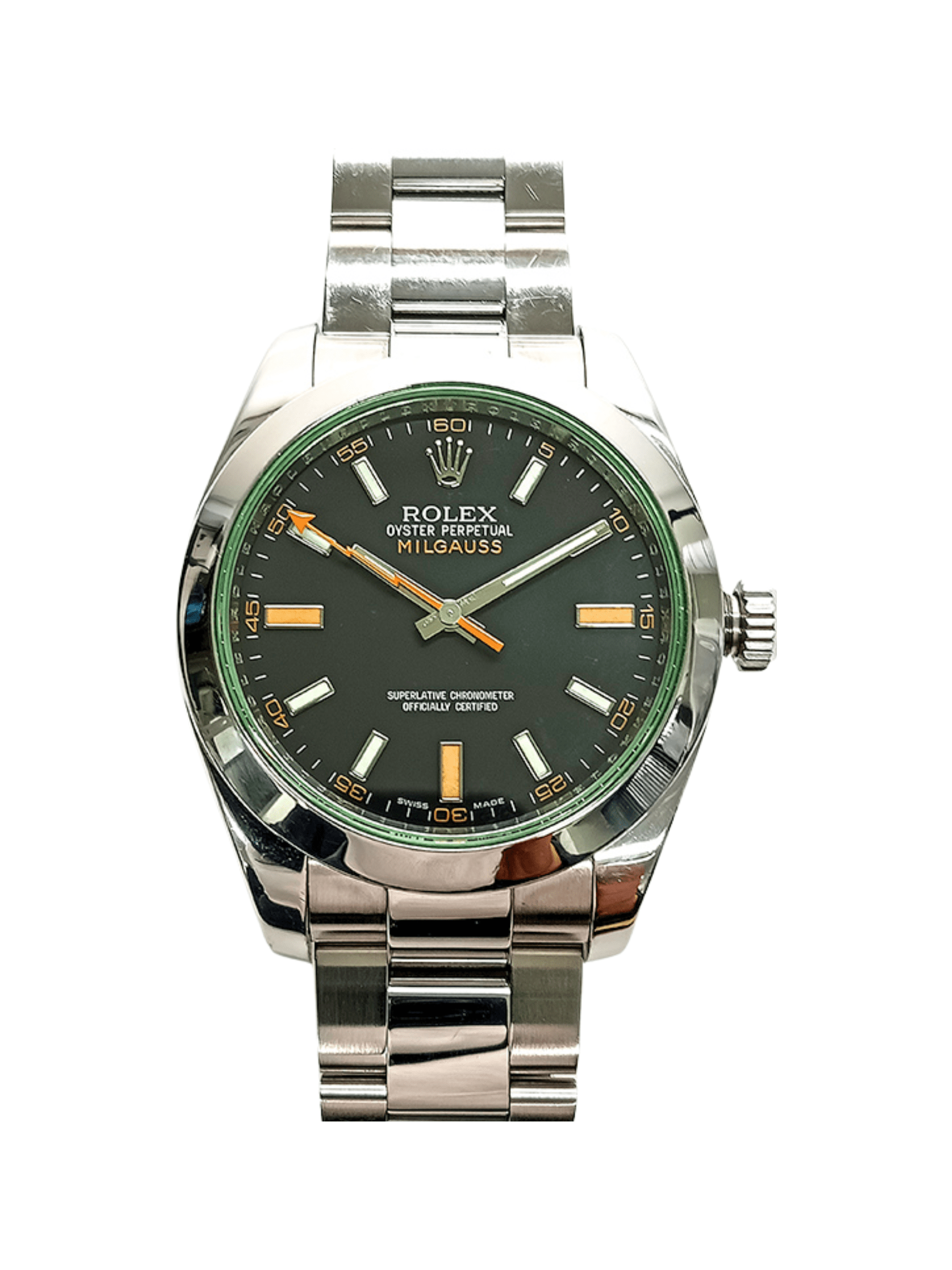 Rolex Milgauss Stainless Steel Black Dial 116400GV Bracelet