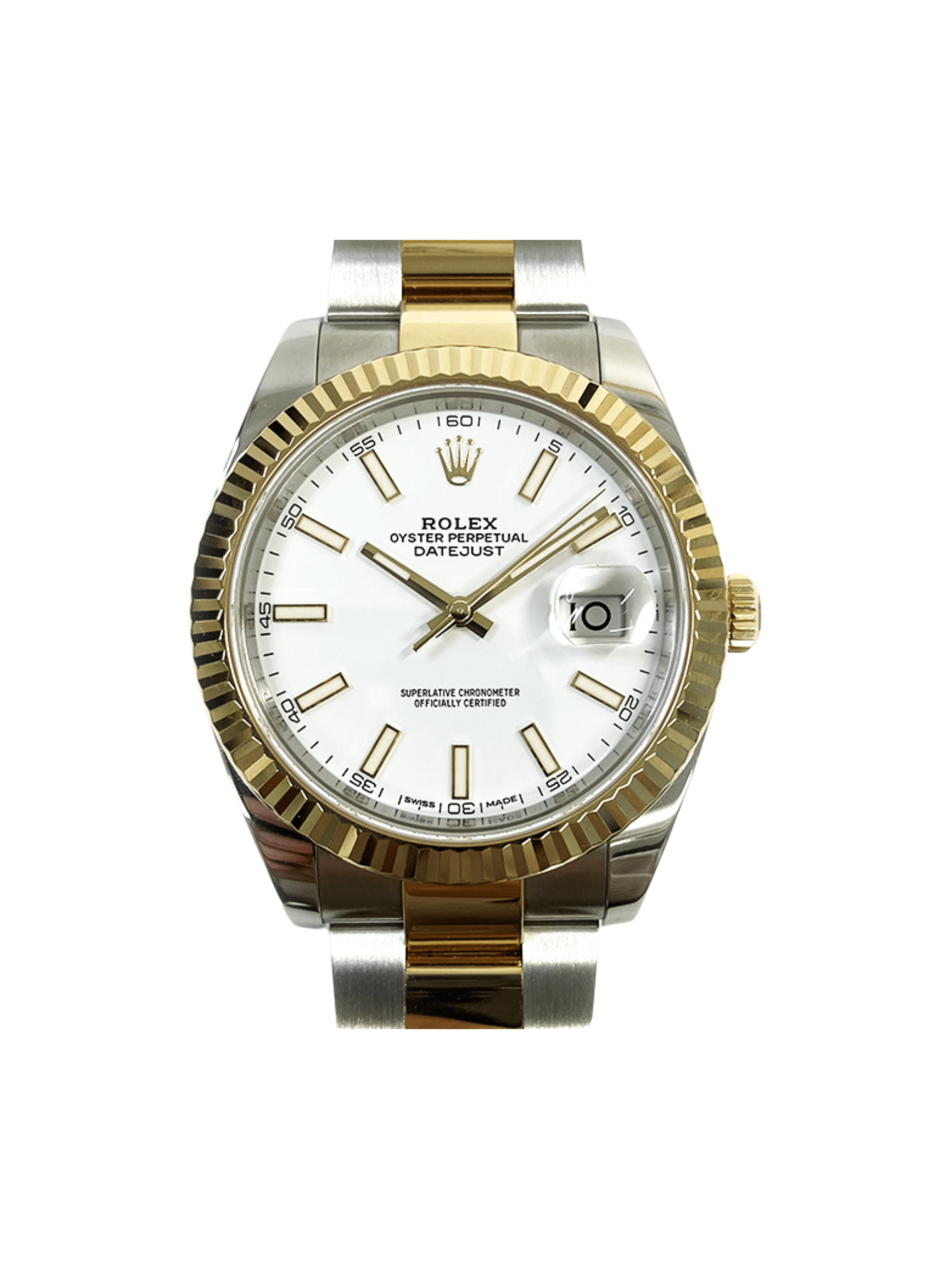 Rolex Datejust 41 Stainless Steel and Gold White Dial 126333
